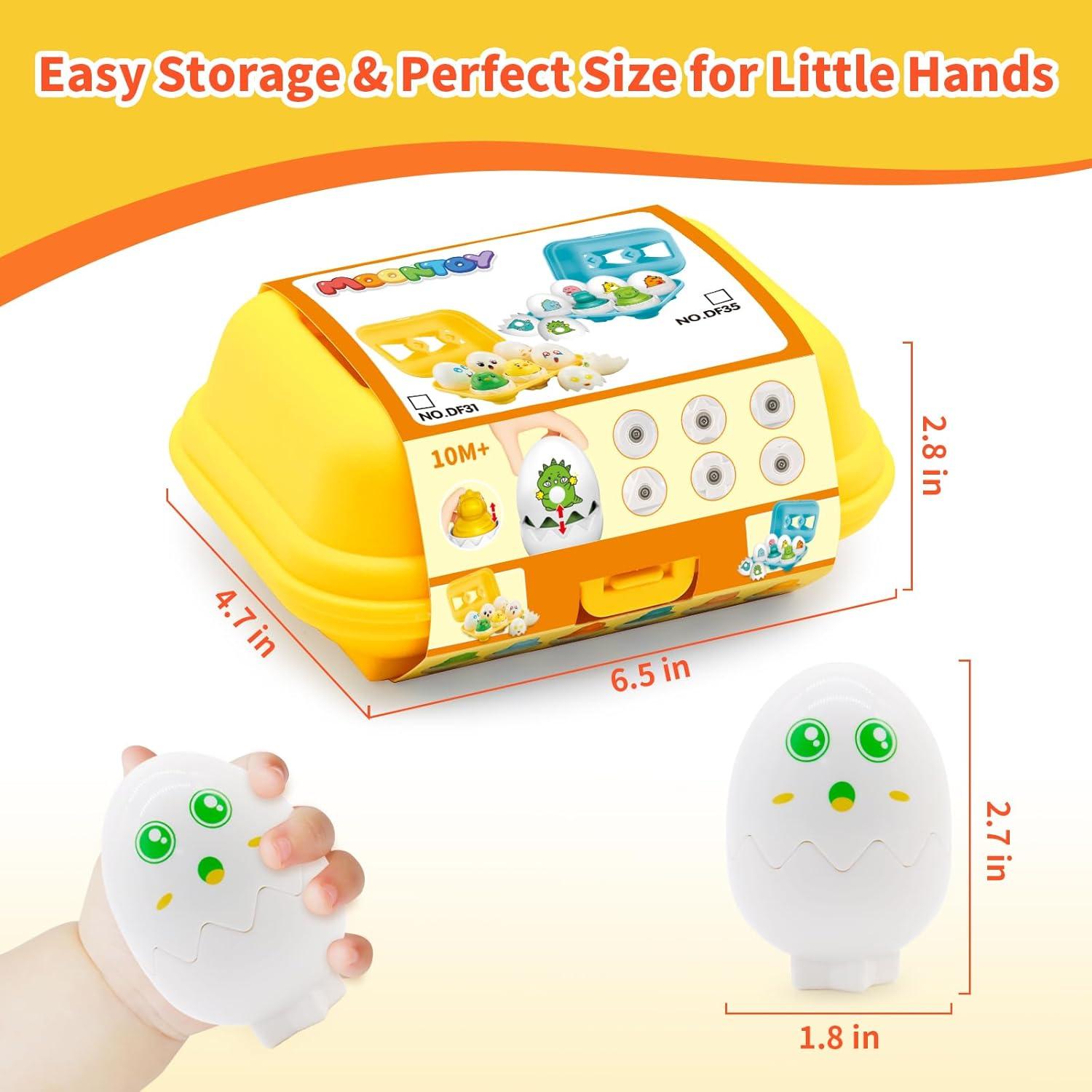 Juguete Educativo MOONTOY Huevos de Clasificación para Niños 1-3 Años