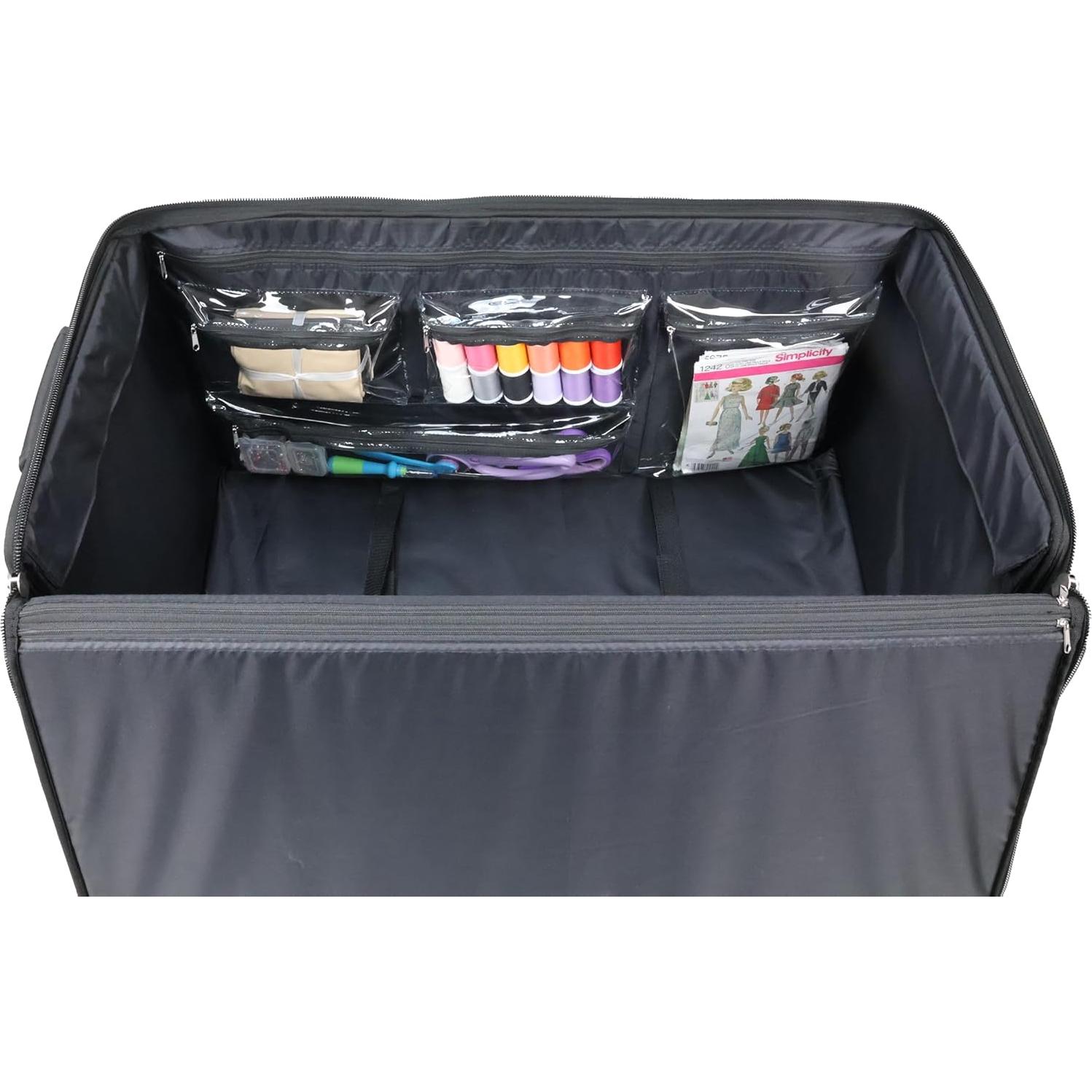 Estuche de Máquina de Coser Todo Mary Jumbo Floral Negro