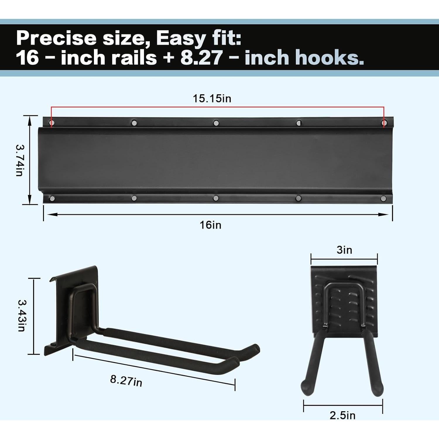 Organizador de Herramientas Zmiky 16" Montado en Pared 120kg