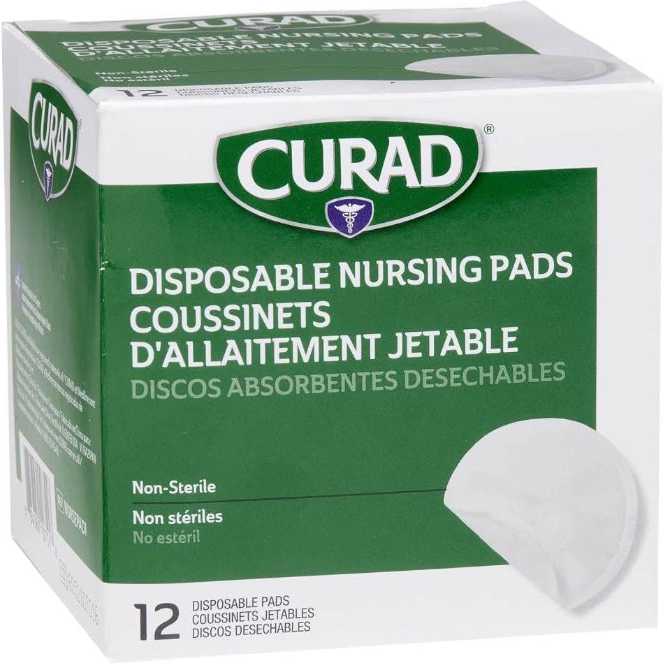 Almohadillas desechables para lactancia Curad, 12 unidades