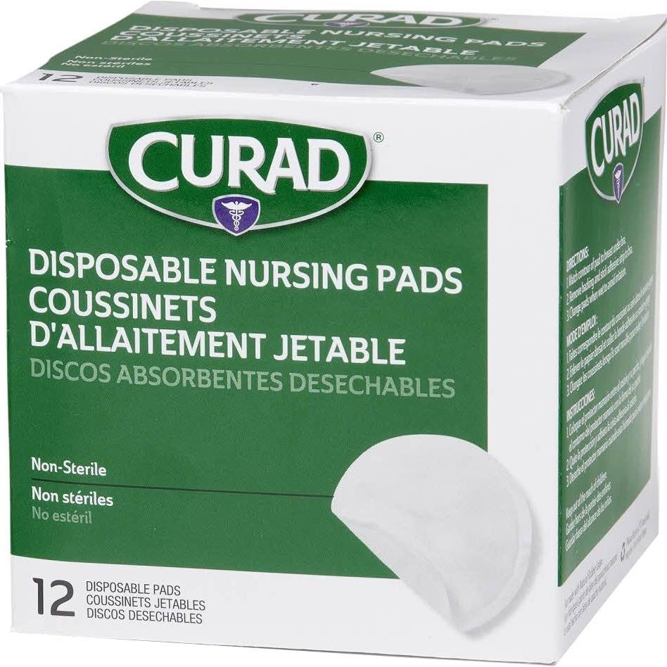 Almohadillas desechables para lactancia Curad, 12 unidades