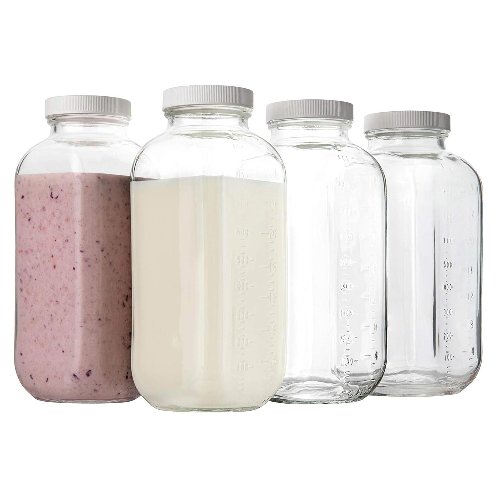 Botellas de Vidrio Kitchentoolz 32 oz Cuadradas - Paquete de 2