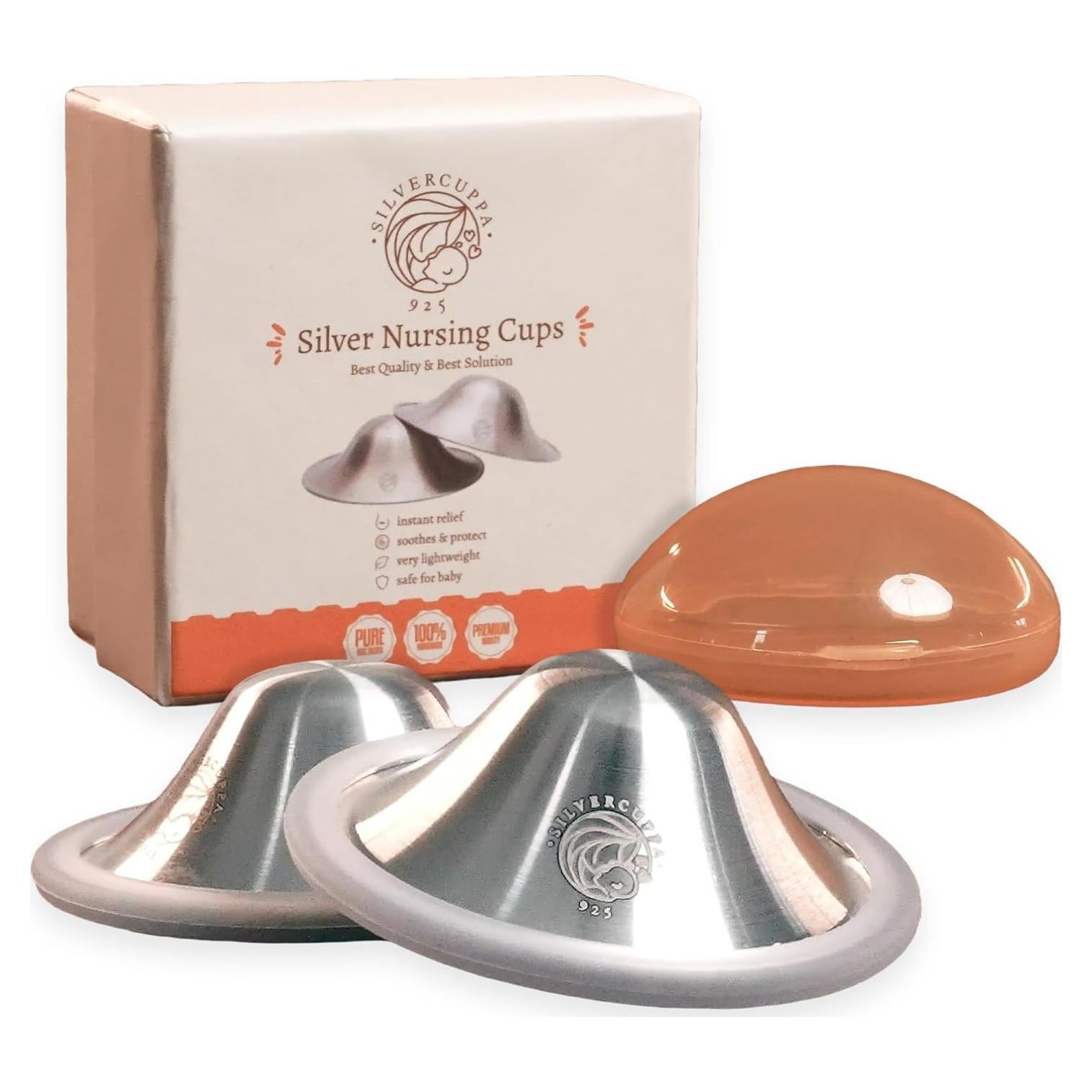 Tazas de lactancia hipoalergénicas Silvercuppa - Plata 925