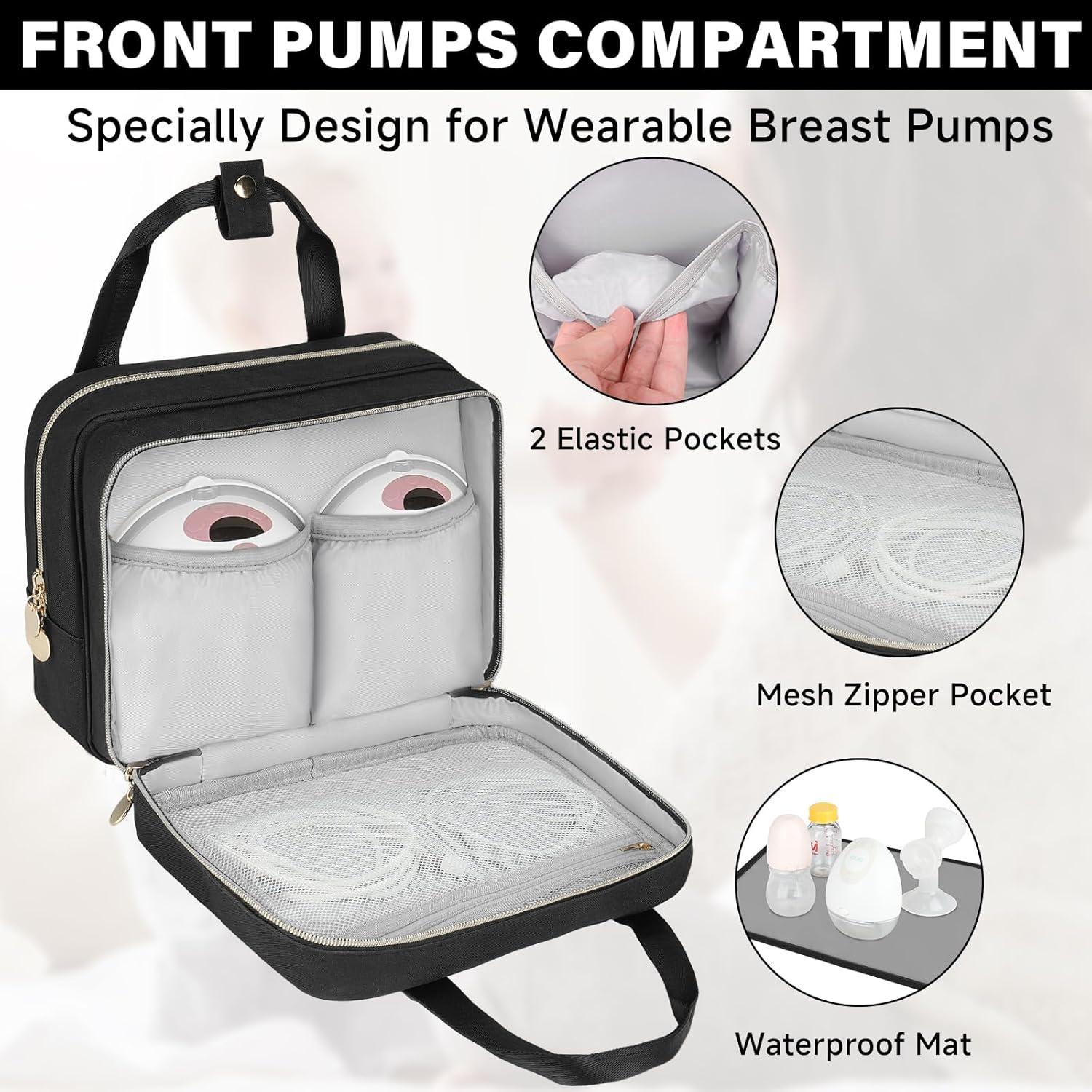 Bolsa de Extractor de Leche Portátil Momcozy Negra con Enfriador