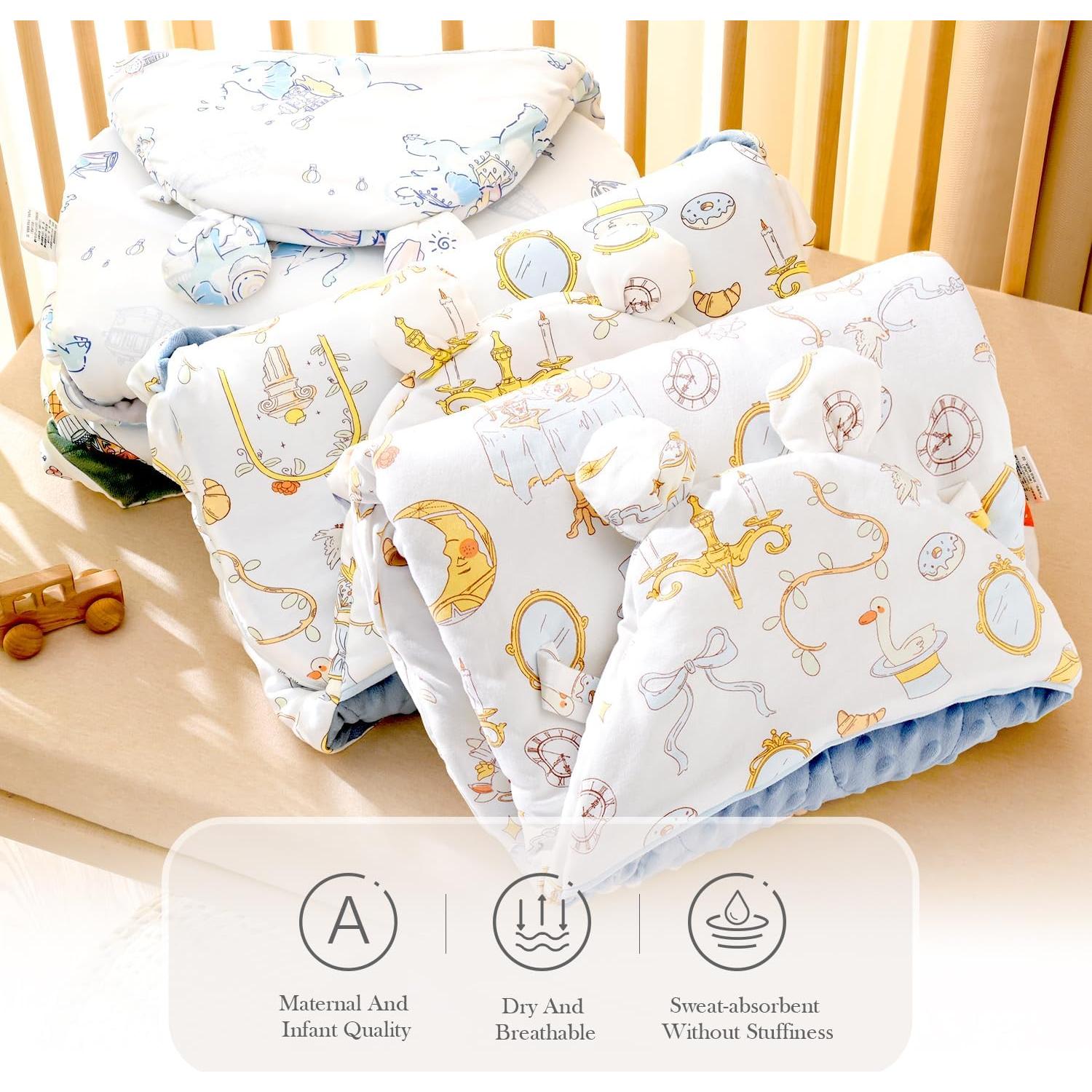 Saco de Sueño Ajustable YJLMLY para Bebés 0-3 Meses Azul