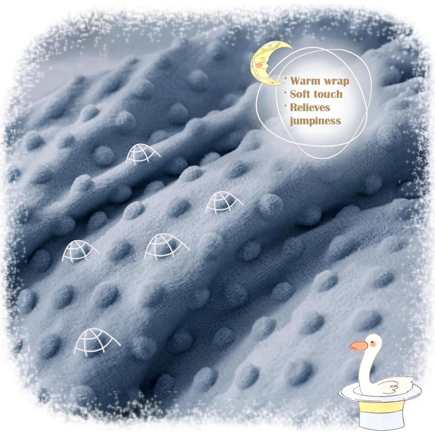 Saco de Sueño Ajustable YJLMLY para Bebés 0-3 Meses Azul