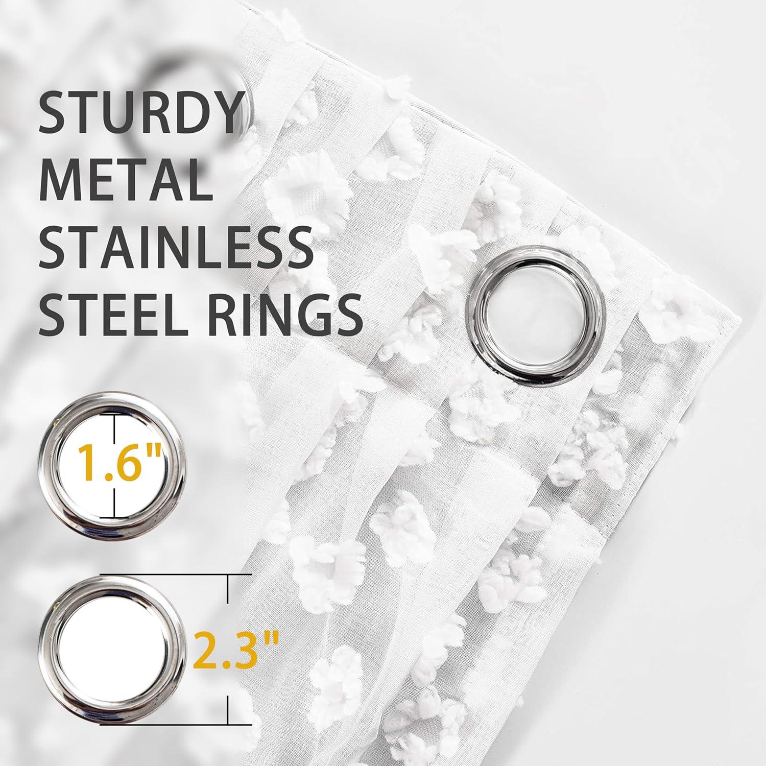 Cortina Plisada Blackout DriftAway 132x213 cm Blanca con Ojetes