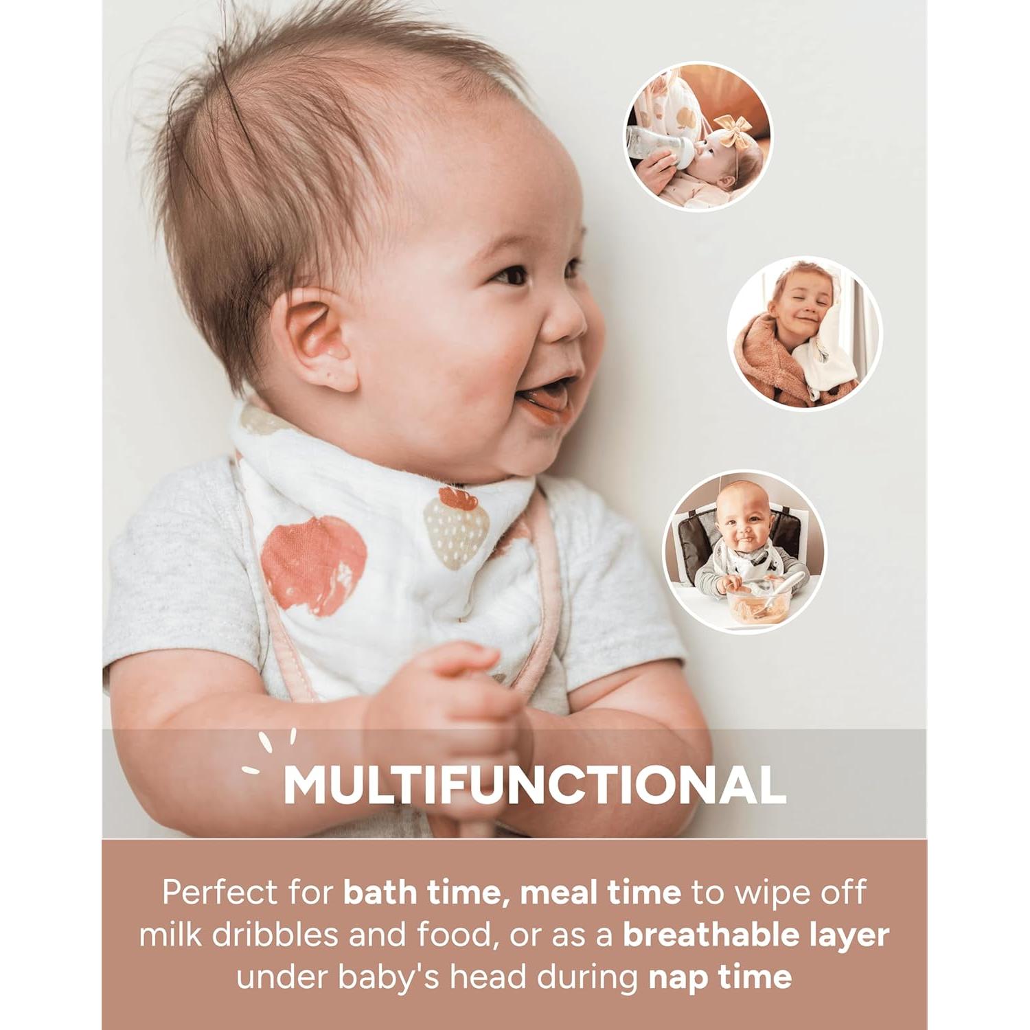 Toallitas de Baño Orgánicas Nightingale 30x30 cm - Paquete de 6