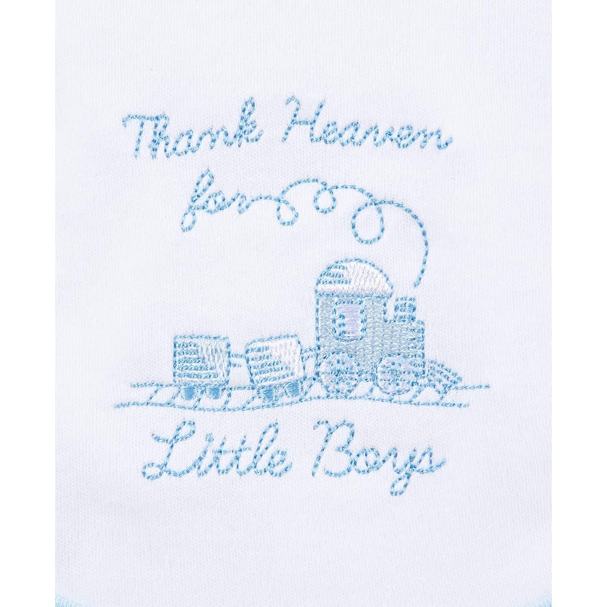 Set de Baberos y Paño para Eructar Little Me Algodón Azul