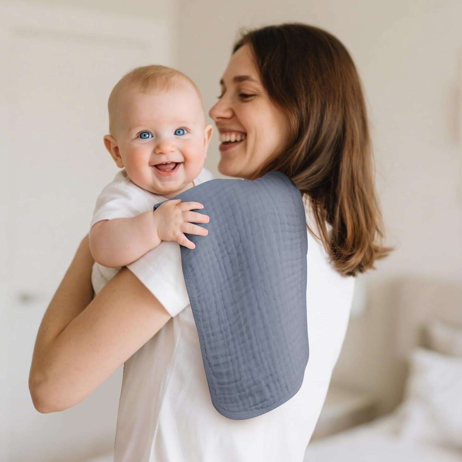 Paños de Eructo TDHD 100% Algodón Muselina 6 Piezas 45.72x25.4cm