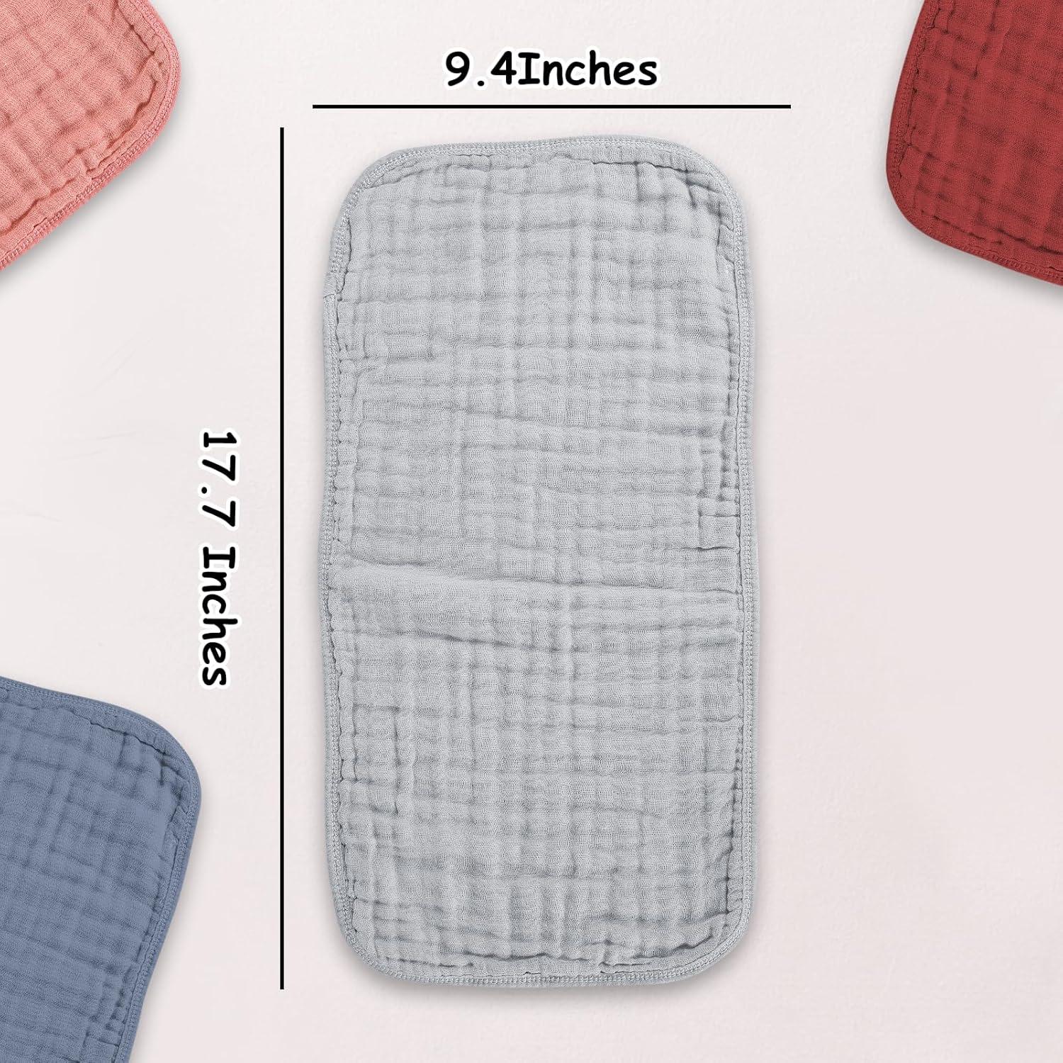 Paños de Eructo TDHD 100% Algodón Muselina 6 Piezas 45.72x25.4cm