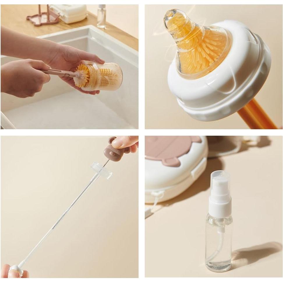 Kit de Limpieza y Estante de Secado para Biberones EMTSEB