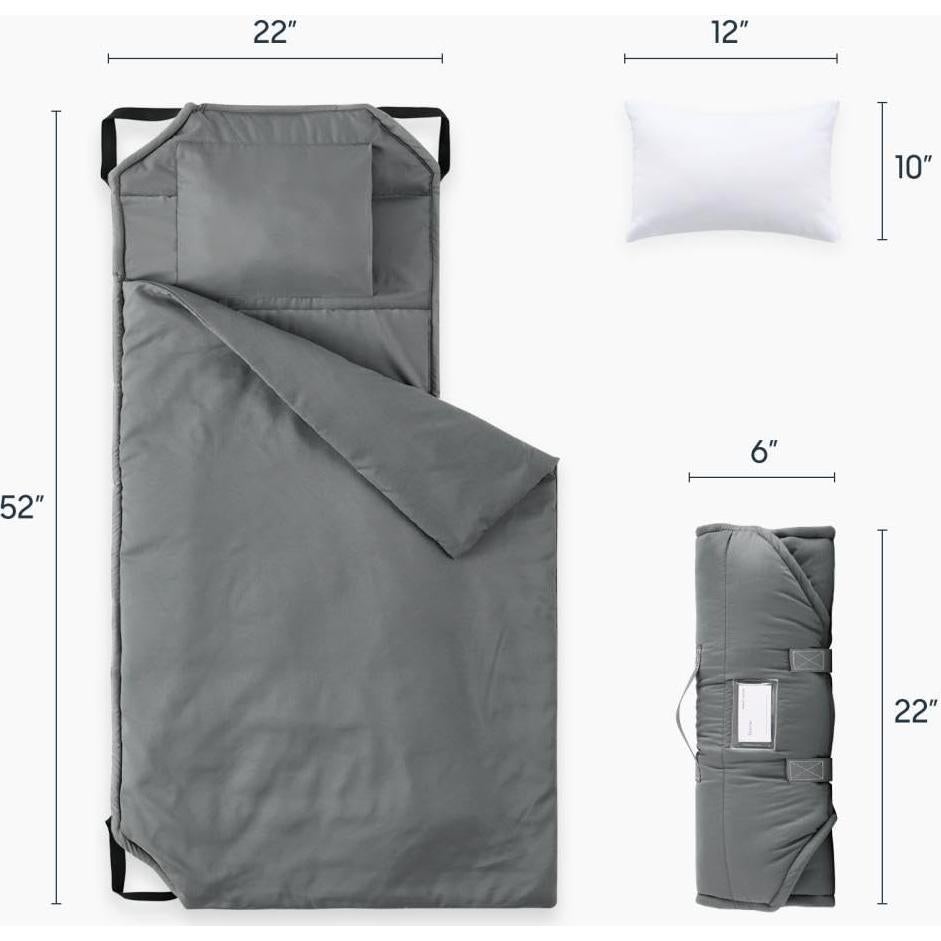 Esterilla de Siesta Despertar en Nube 132x56 cm Gris Microfibra