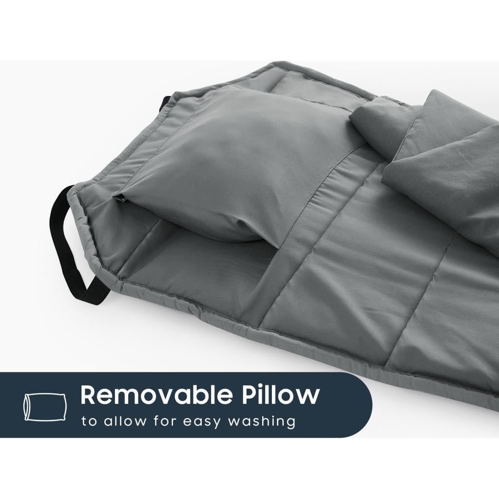 Esterilla de Siesta Despertar en Nube 132x56 cm Gris Microfibra