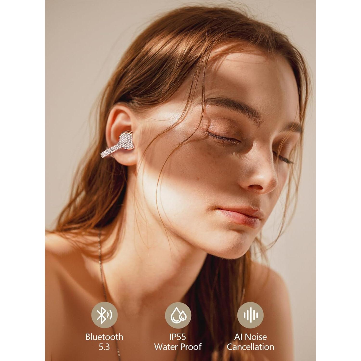 Auriculares Inalámbricos JewelPods C01 Oro Rosa, 72H Batería