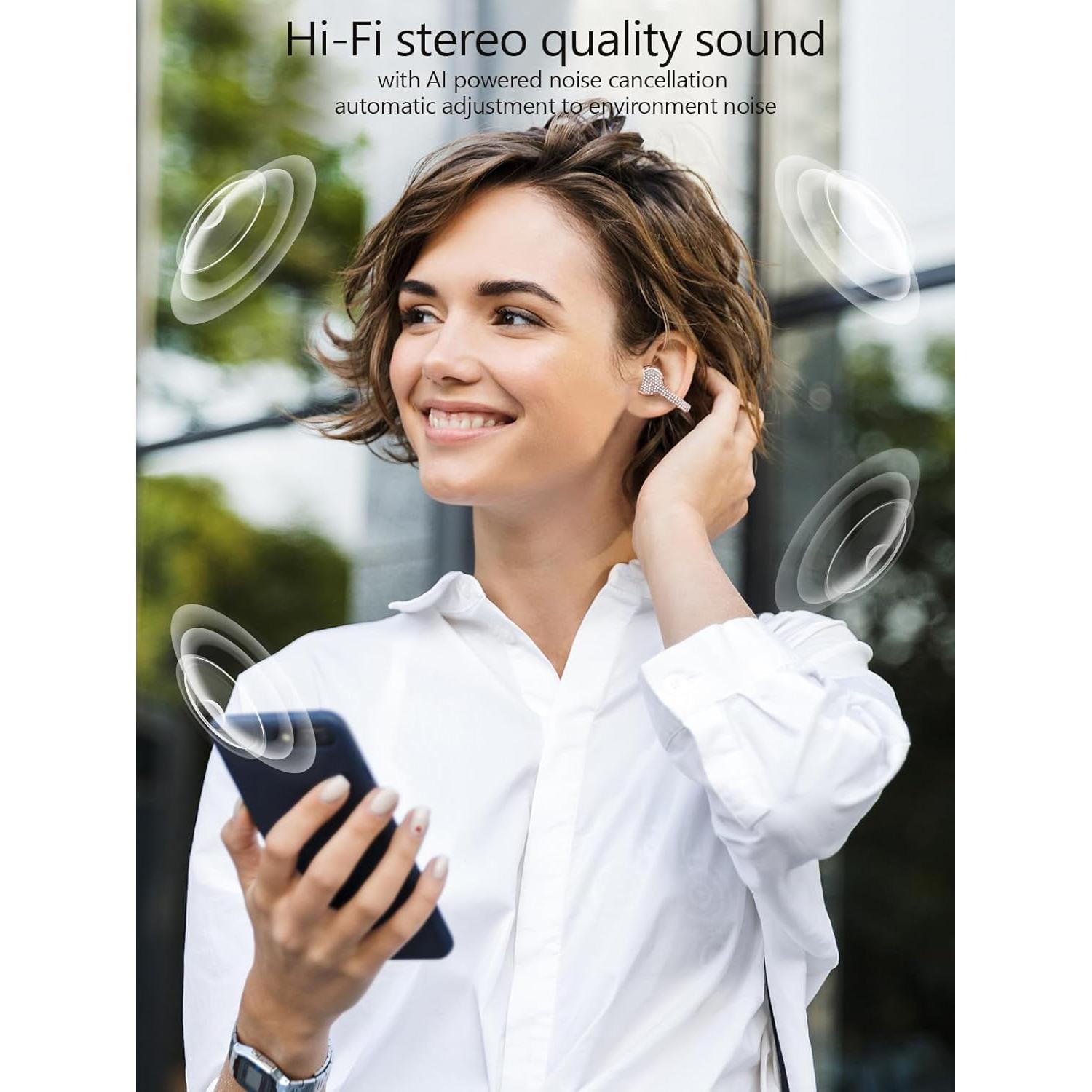 Auriculares Inalámbricos JewelPods C01 Oro Rosa, 72H Batería