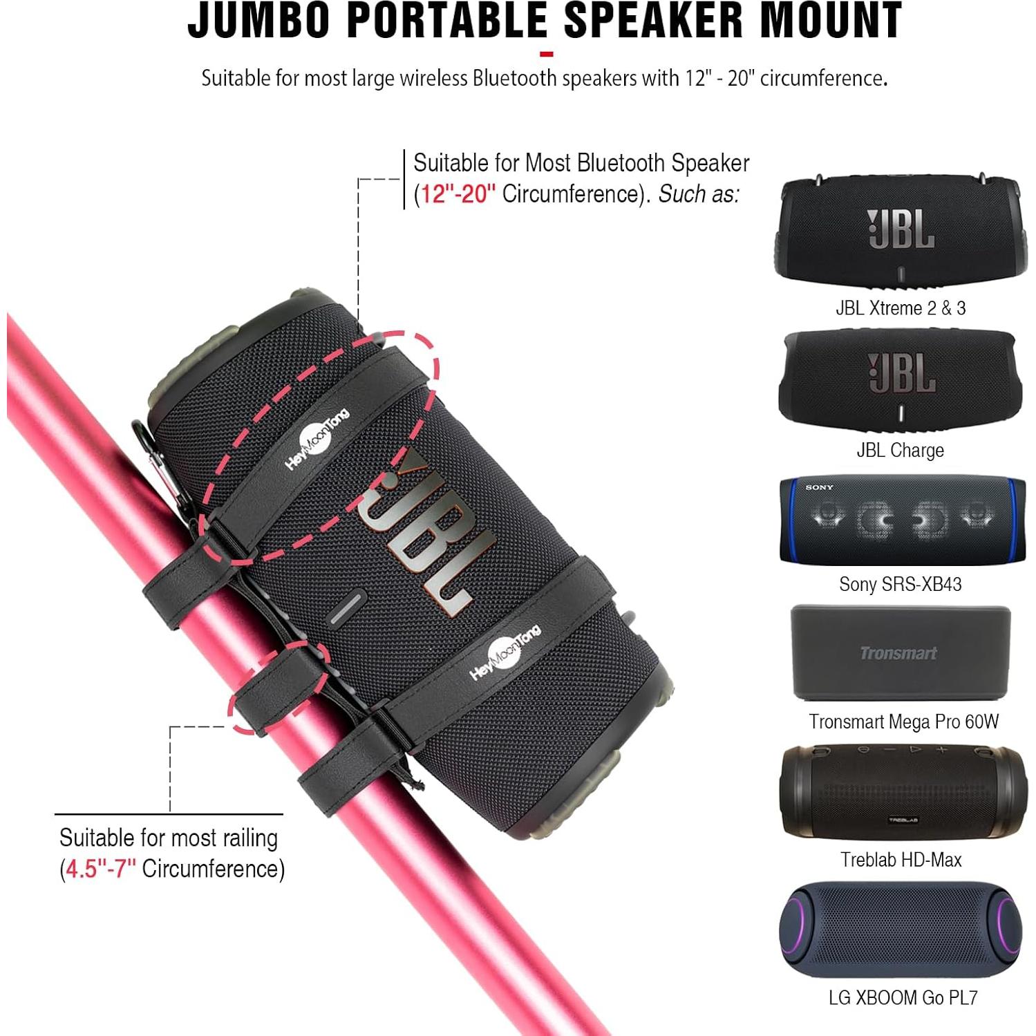 Soporte Ajustable para Altavoces Bluetooth HeyMoonTong 30.5-50.8cm