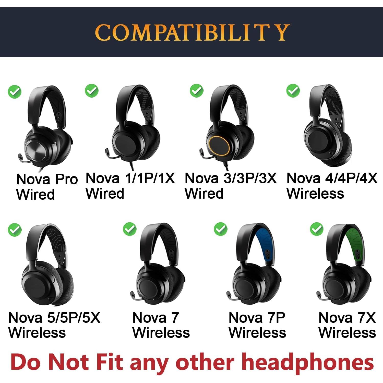 Almohadillas de Reemplazo SOULWIT Gel Refrigerante para Auriculares Steelseries Arctis Nova Pro