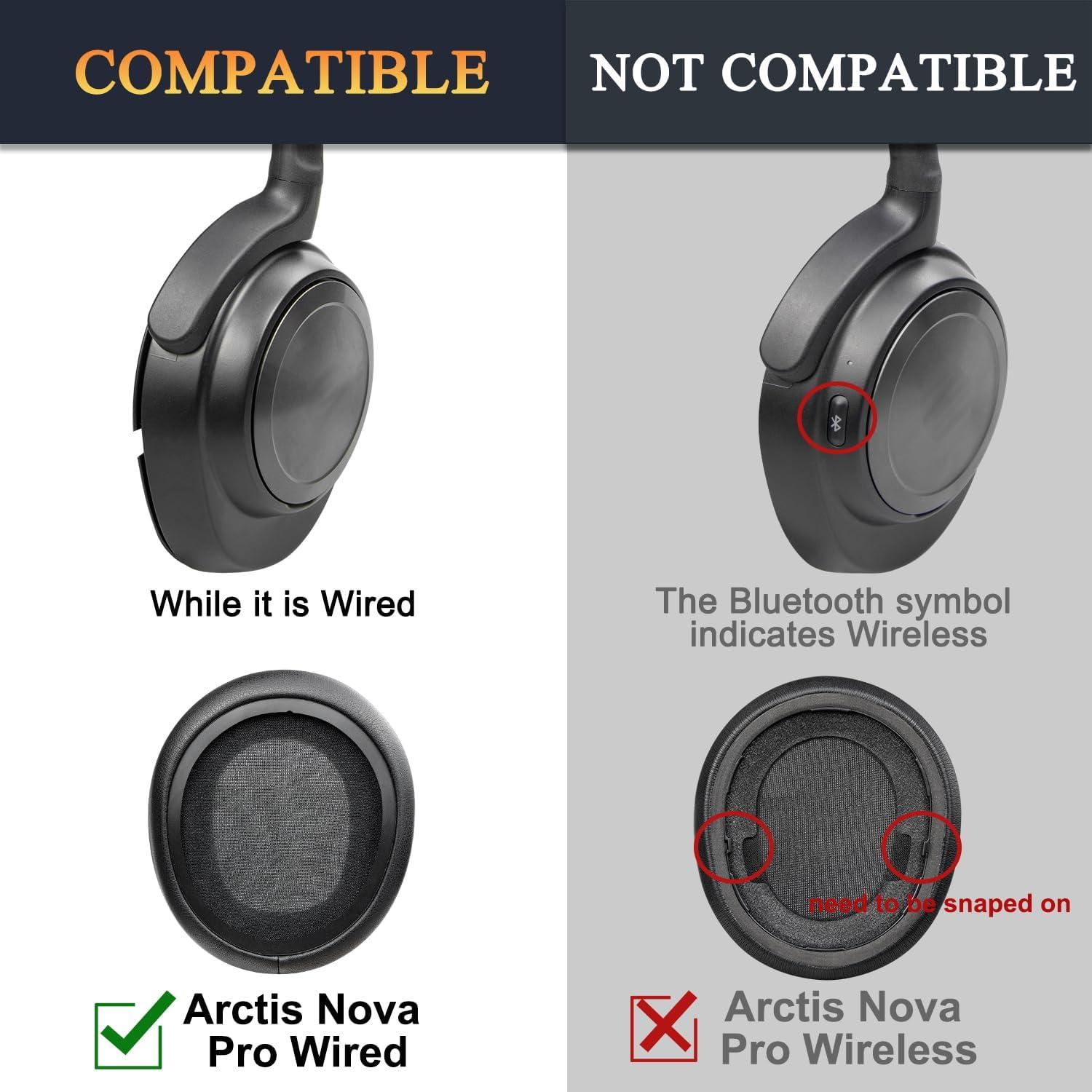 Almohadillas de Reemplazo SOULWIT Gel Refrigerante para Auriculares Steelseries Arctis Nova Pro