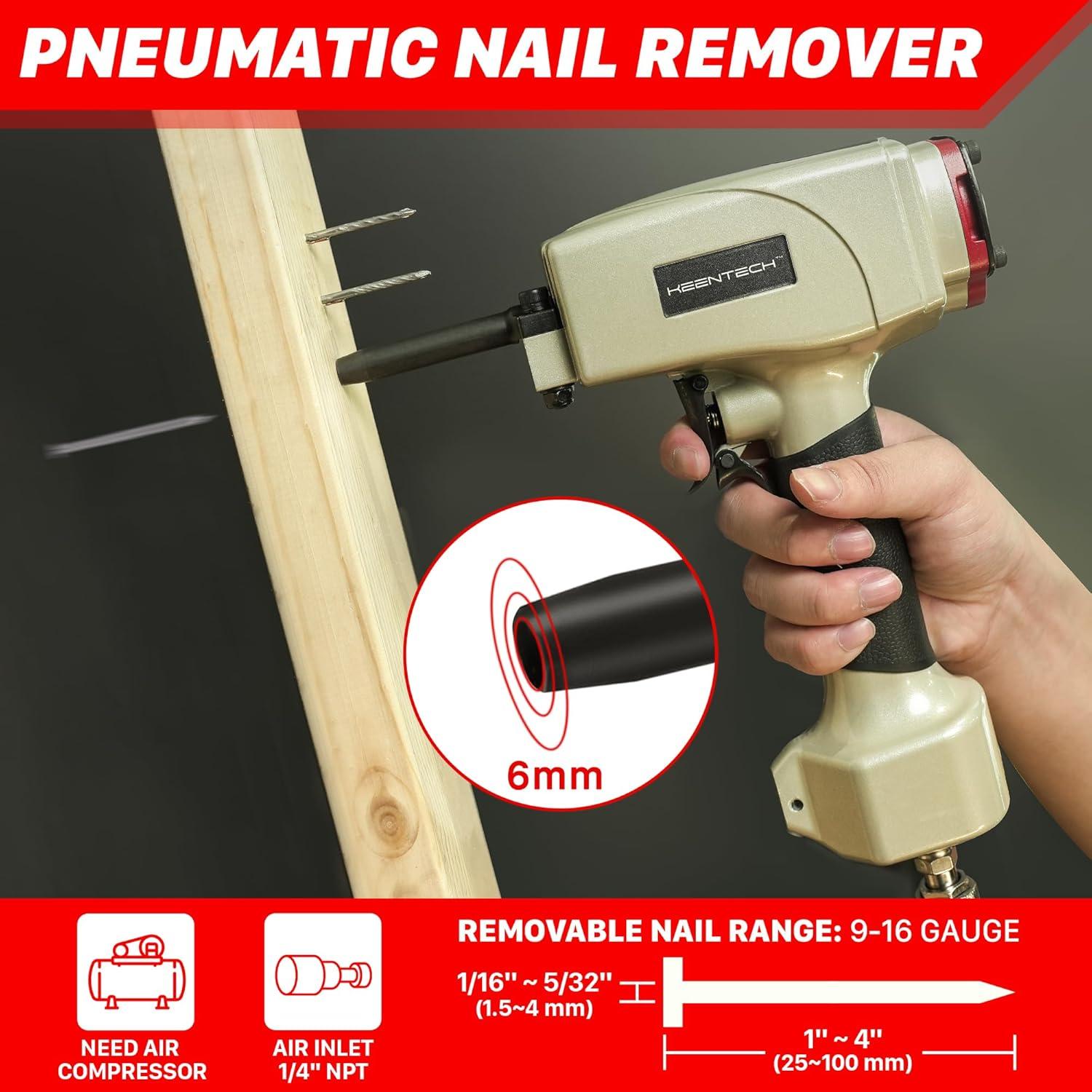 Removedor de Clavos Neumático KEENTECH KT-NP50B 9-16 Gauge