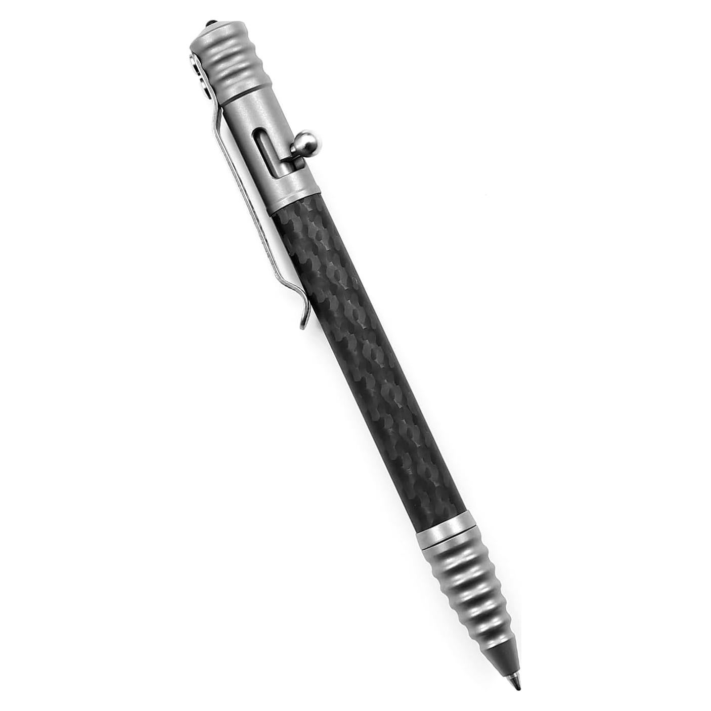 Bolígrafo Táctico TACRAY de Titanio y Carbono EDC Gris