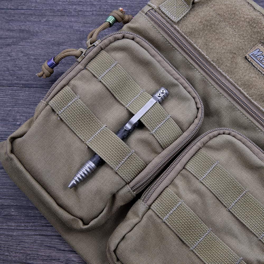 Bolígrafo Táctico TACRAY de Titanio y Carbono EDC Gris