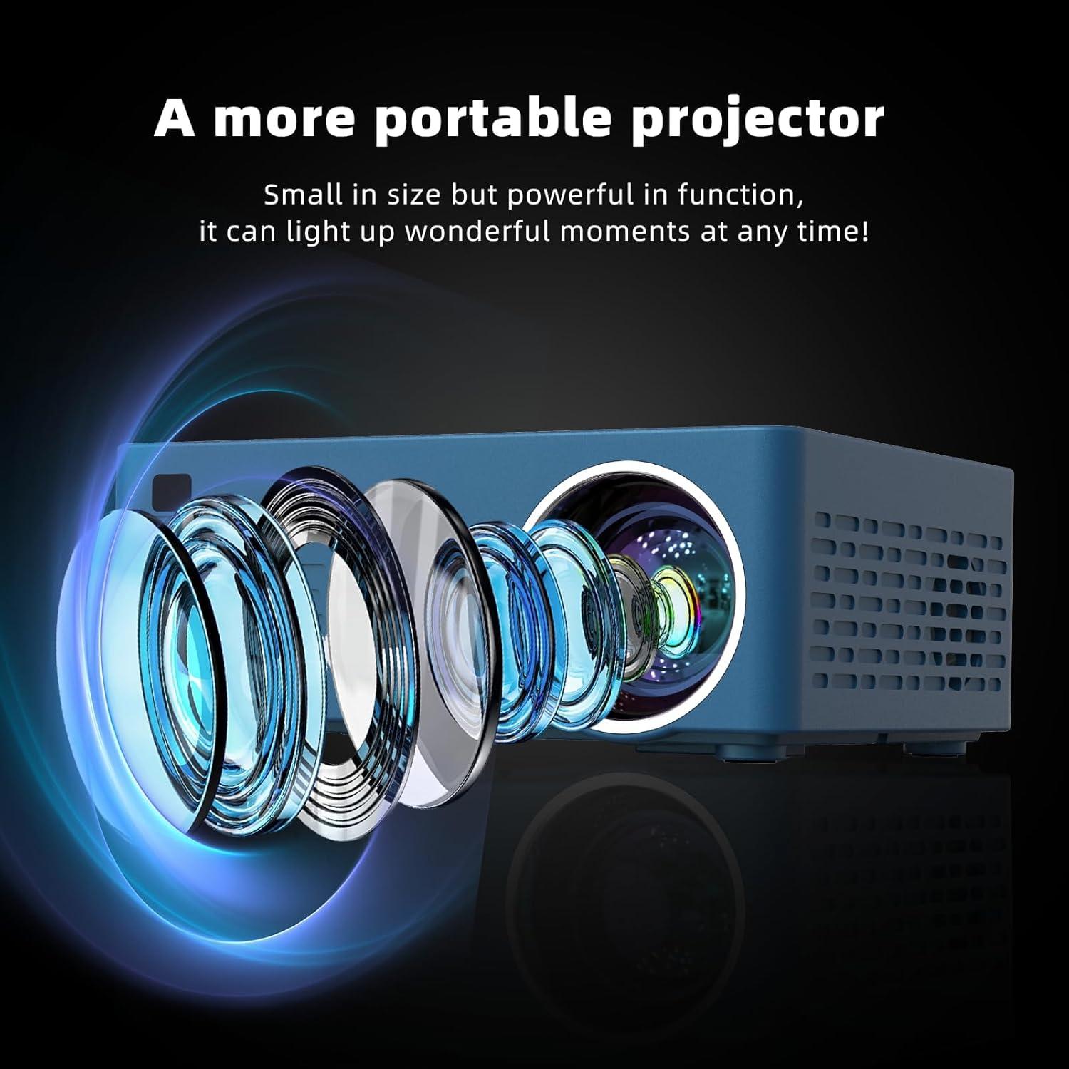 Proyector portátil Geylnxng 1080P Full HD con altavoz