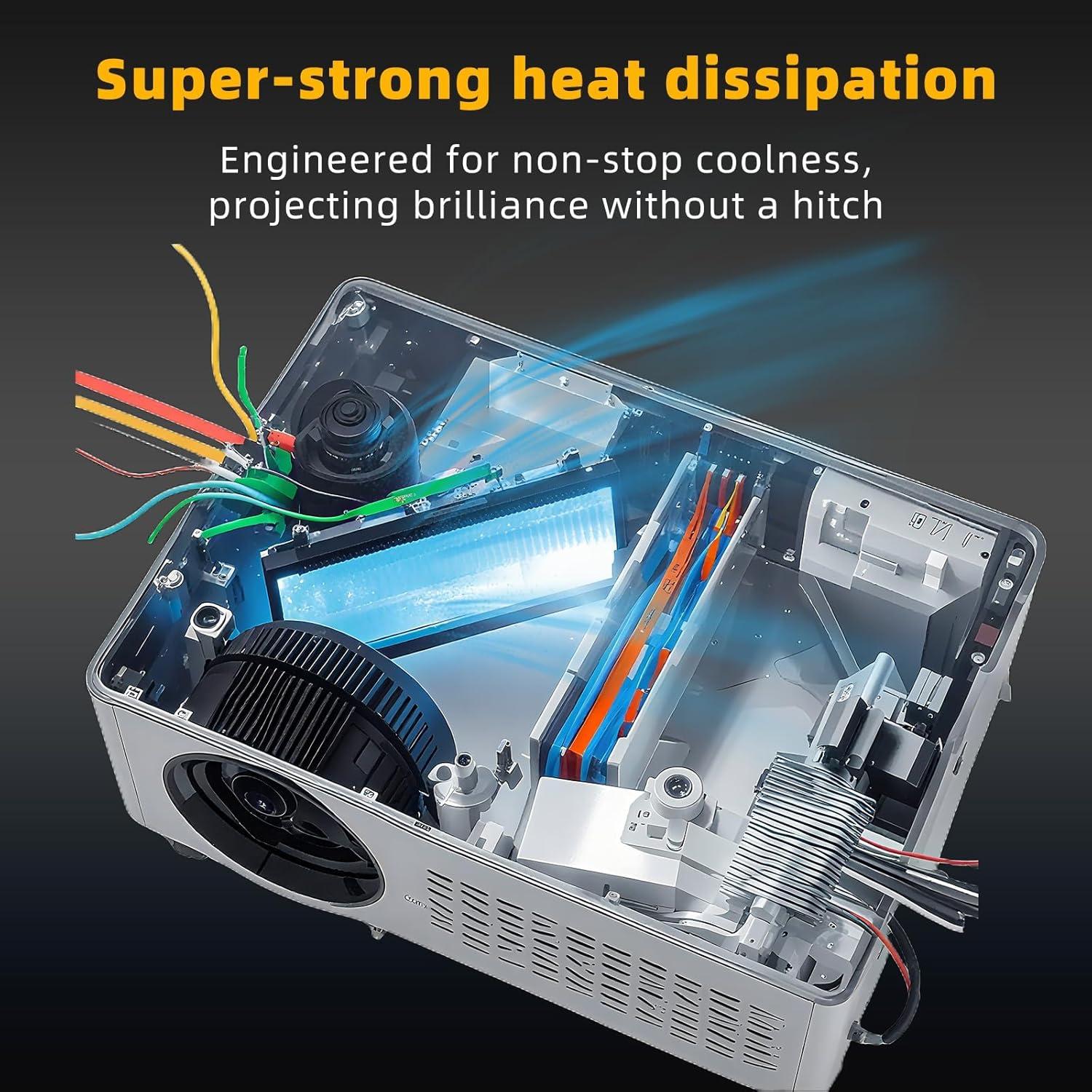 Proyector portátil Geylnxng 1080P Full HD con altavoz