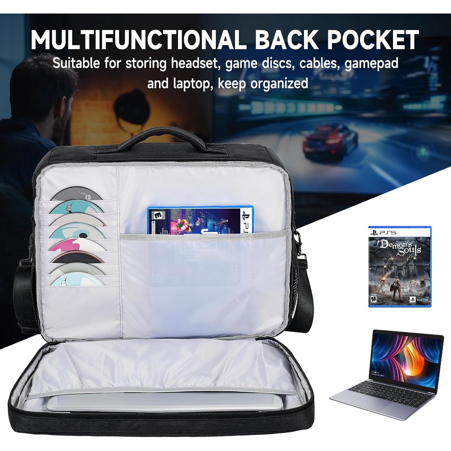 Funda Jaffzora para PS5 Slim y Laptop 15.6'' - Negro