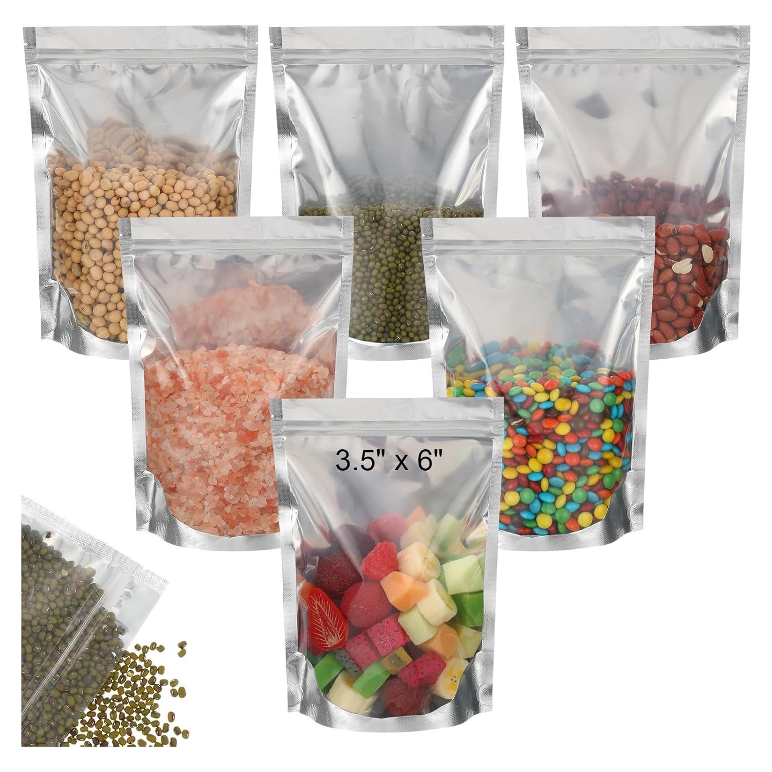 Bolsas de Alimentos Ctosree 200 Pcs 8.9x15.2 cm Resellables