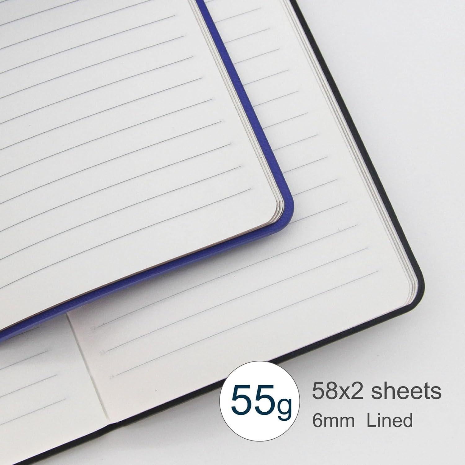 Cuadernos de bolsillo A6 WETLOTE 2 paquetes 112 páginas