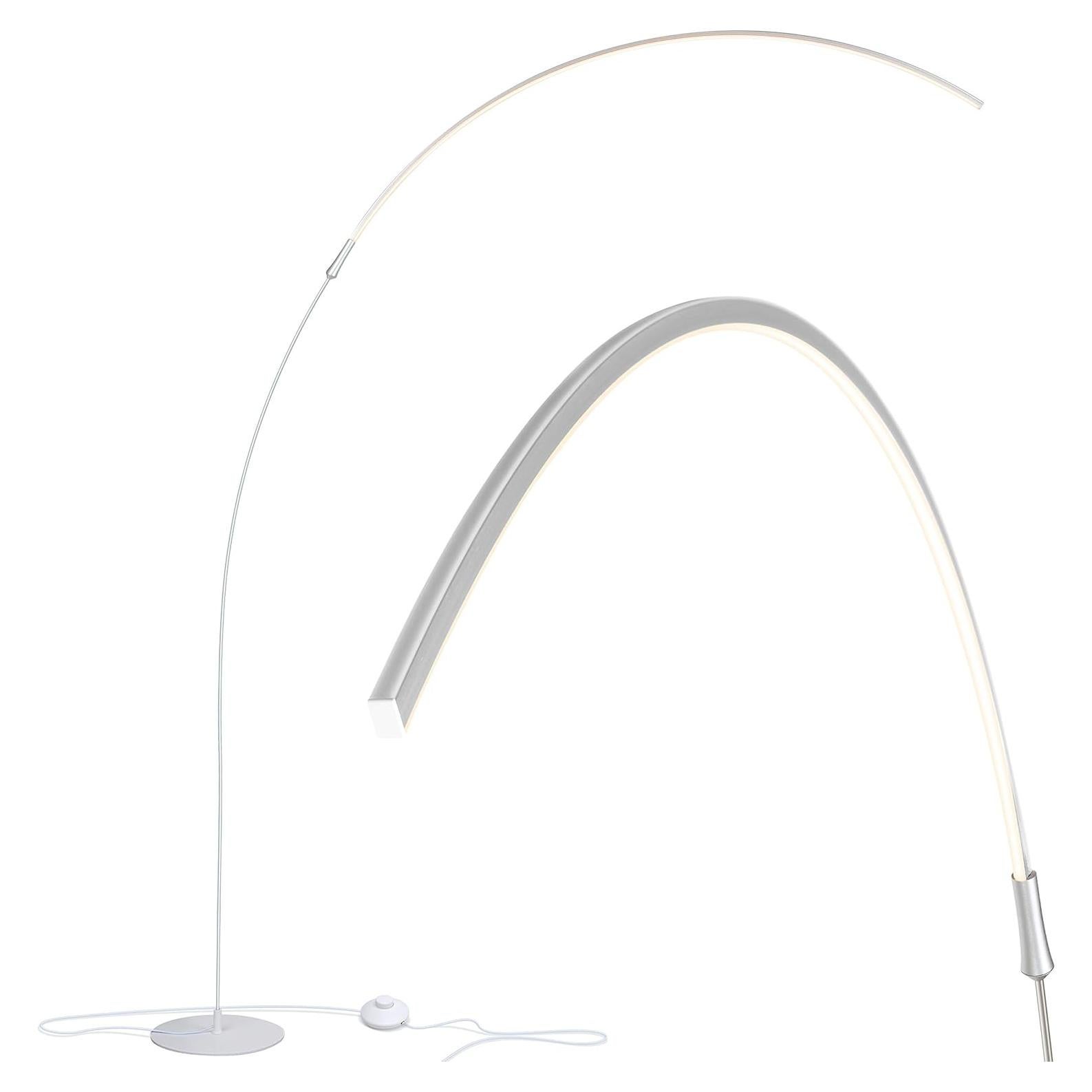 Lámpara de Pie Brightech Sparq Arc Plata 850 Lúmenes Regulable