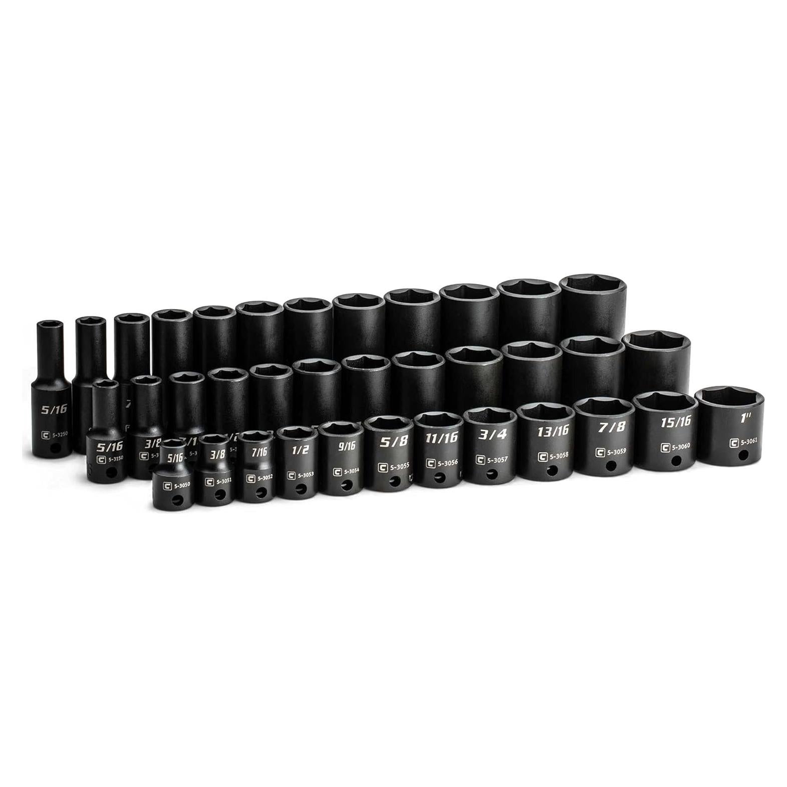 Juego de Enchufes de Impacto 3/8" Capri Tools 36 Piezas SAE