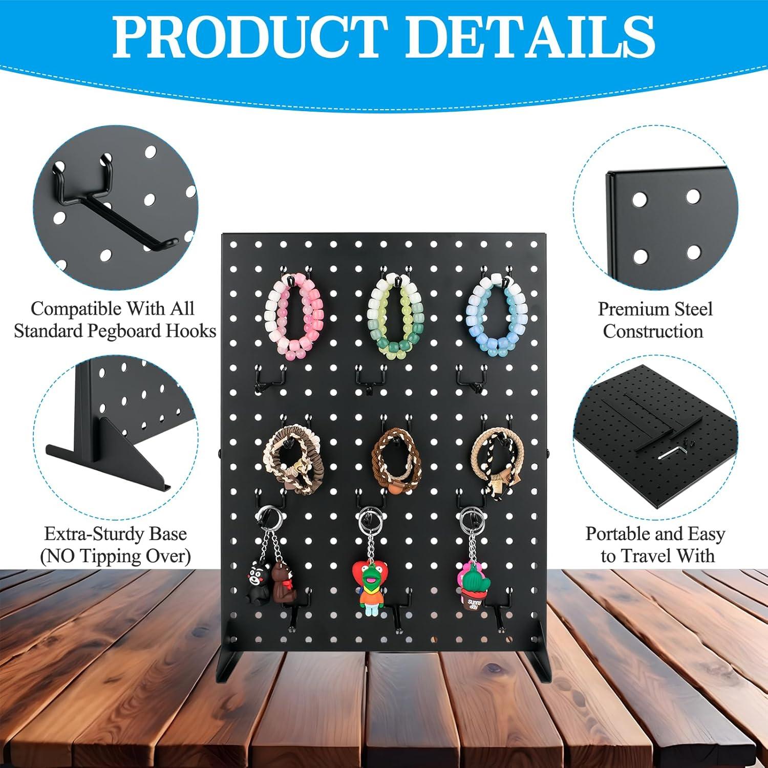 Soporte de Exhibición de Pegboard VACONICO Negro 43.2x33 cm