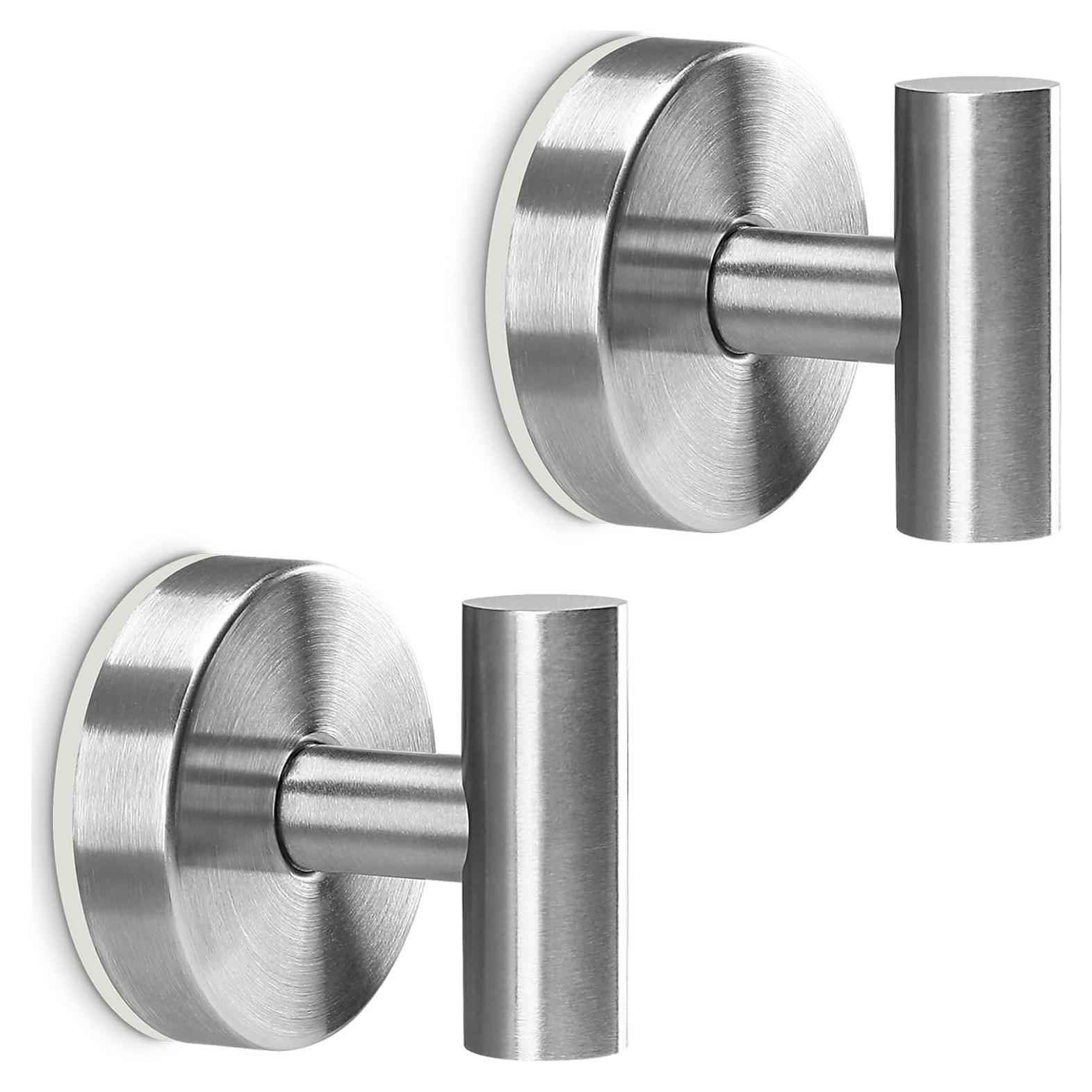 Ganchos de Toalla MNGD de Succión para Ducha 2 Piezas Níquel