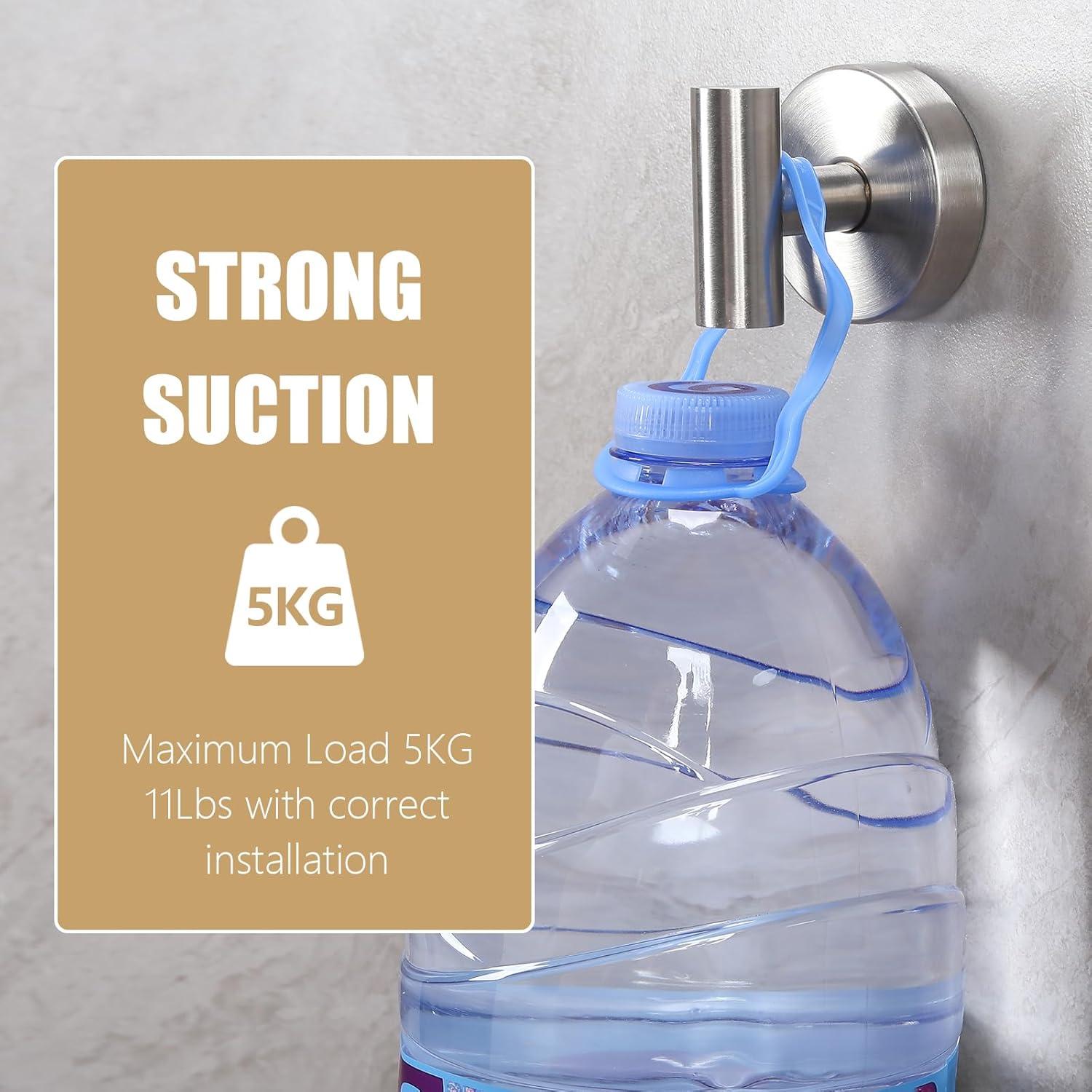 Ganchos de Toalla MNGD de Succión para Ducha 2 Piezas Níquel