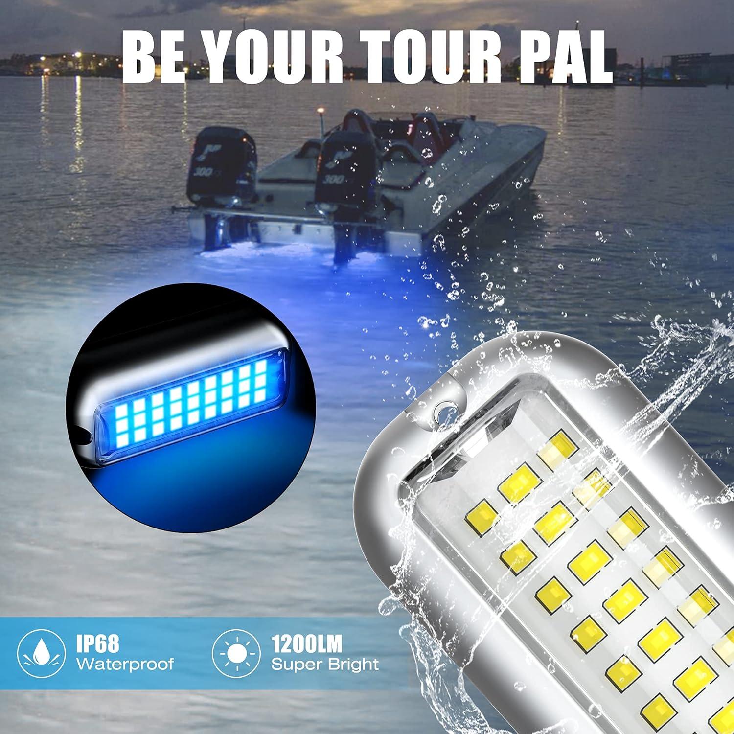 Luz LED Marina BASIKER BS1 1200LM IP68 Acero Inoxidable