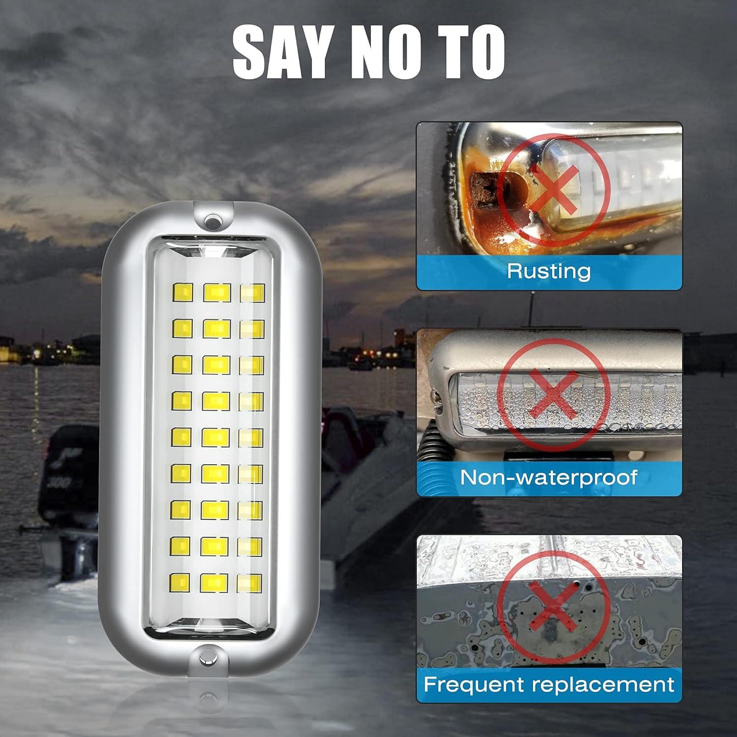 Luz LED Marina BASIKER BS1 1200LM IP68 Acero Inoxidable