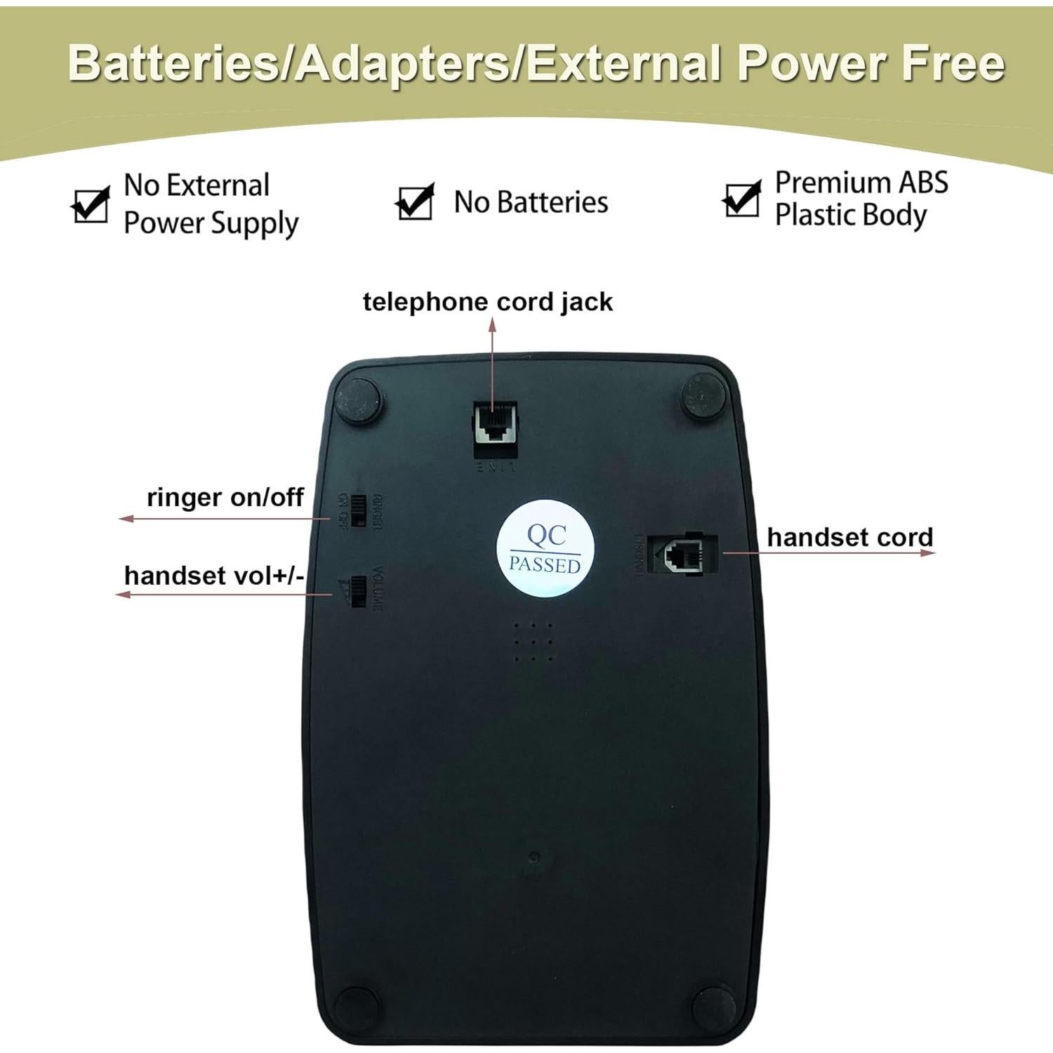 Teléfono de línea fija retro Benotek 8007 negro 80s