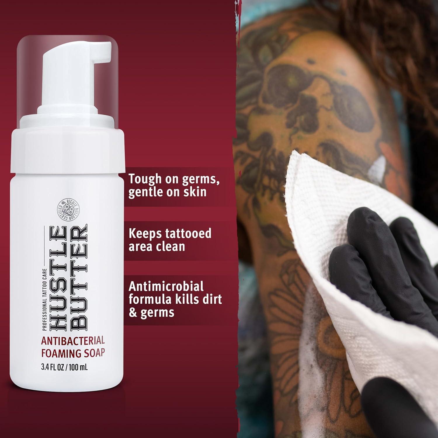 Jabón Antibacteriano Espumoso Hustle Bubbles 100 ml para Tatuajes