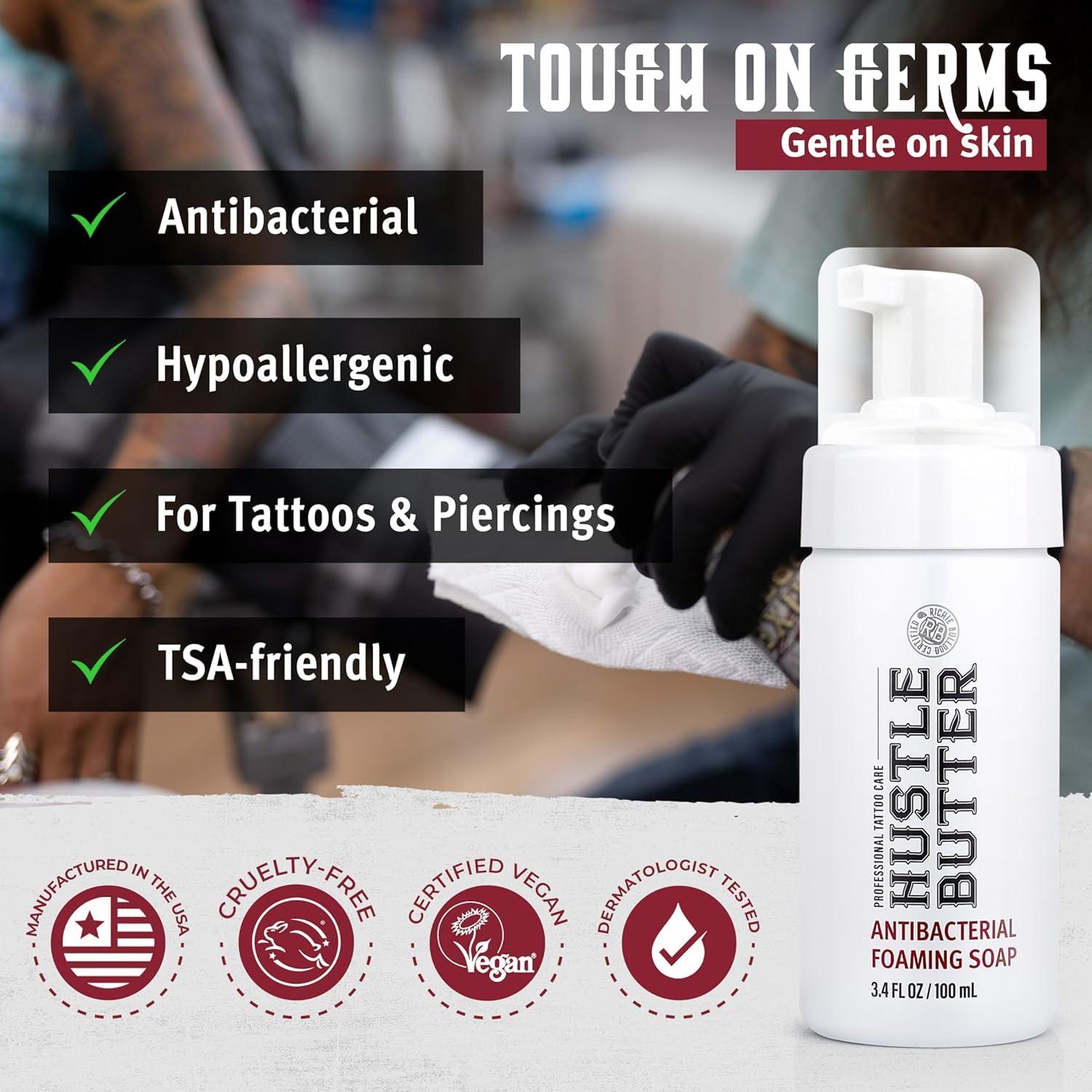 Jabón Antibacteriano Espumoso Hustle Bubbles 100 ml para Tatuajes