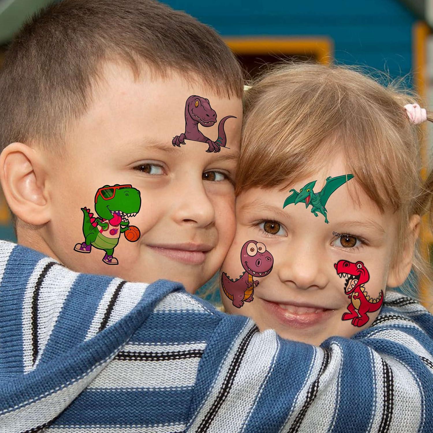50 Tatuajes Temporales Dinosaurios TASROI 4.6x4.6cm Para Niños