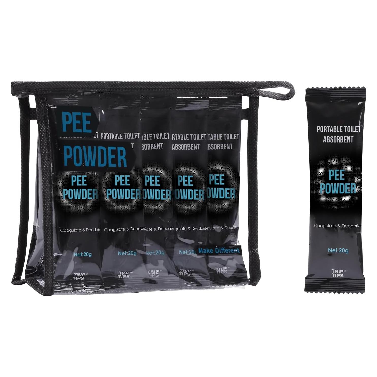 Polvo para Orina TRIPTIPS 20g - Gel Absorbente para Inodoros Portátiles