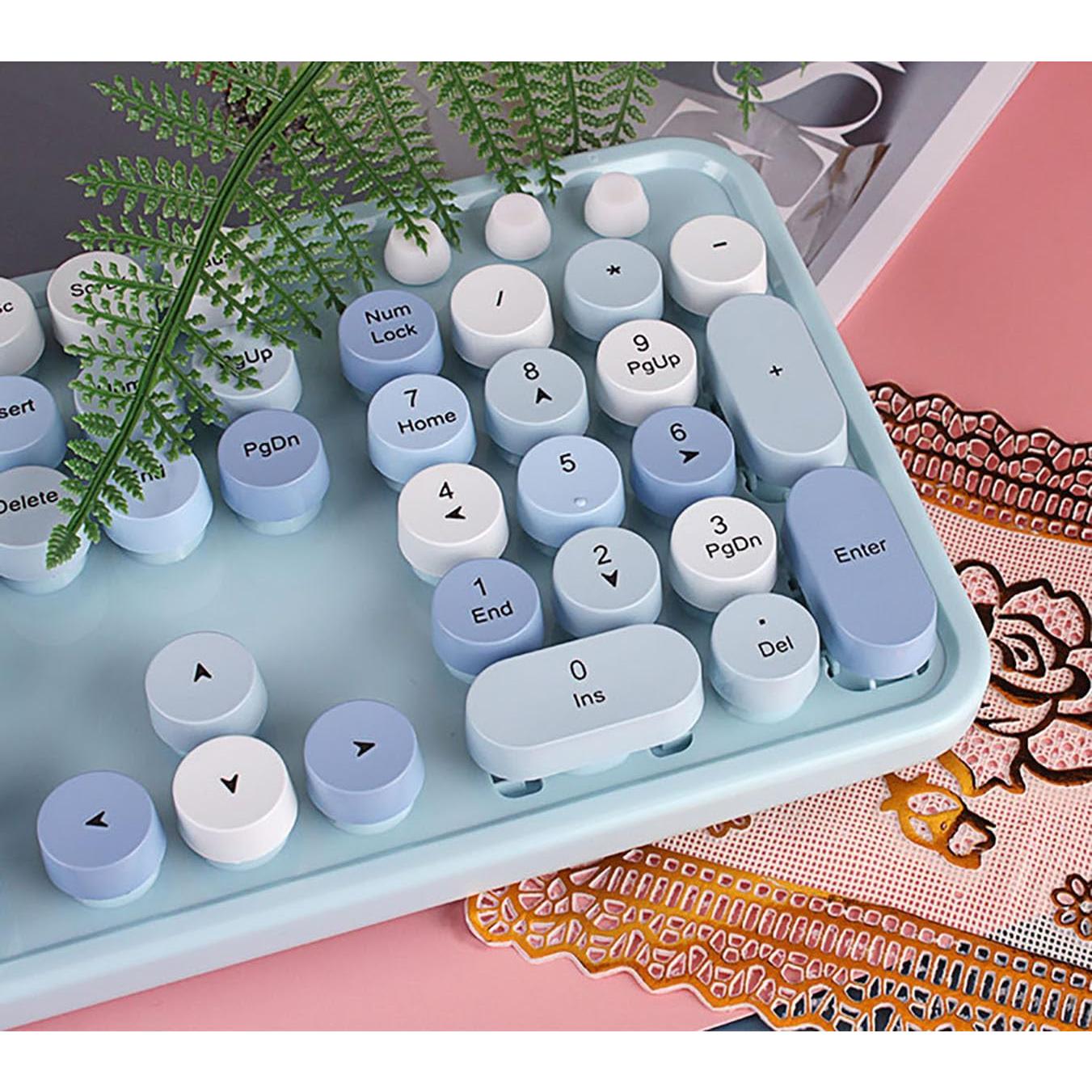 Combo Teclado y Ratón Inalámbrico Lomiluskr 2.4G Azul 104 Teclas