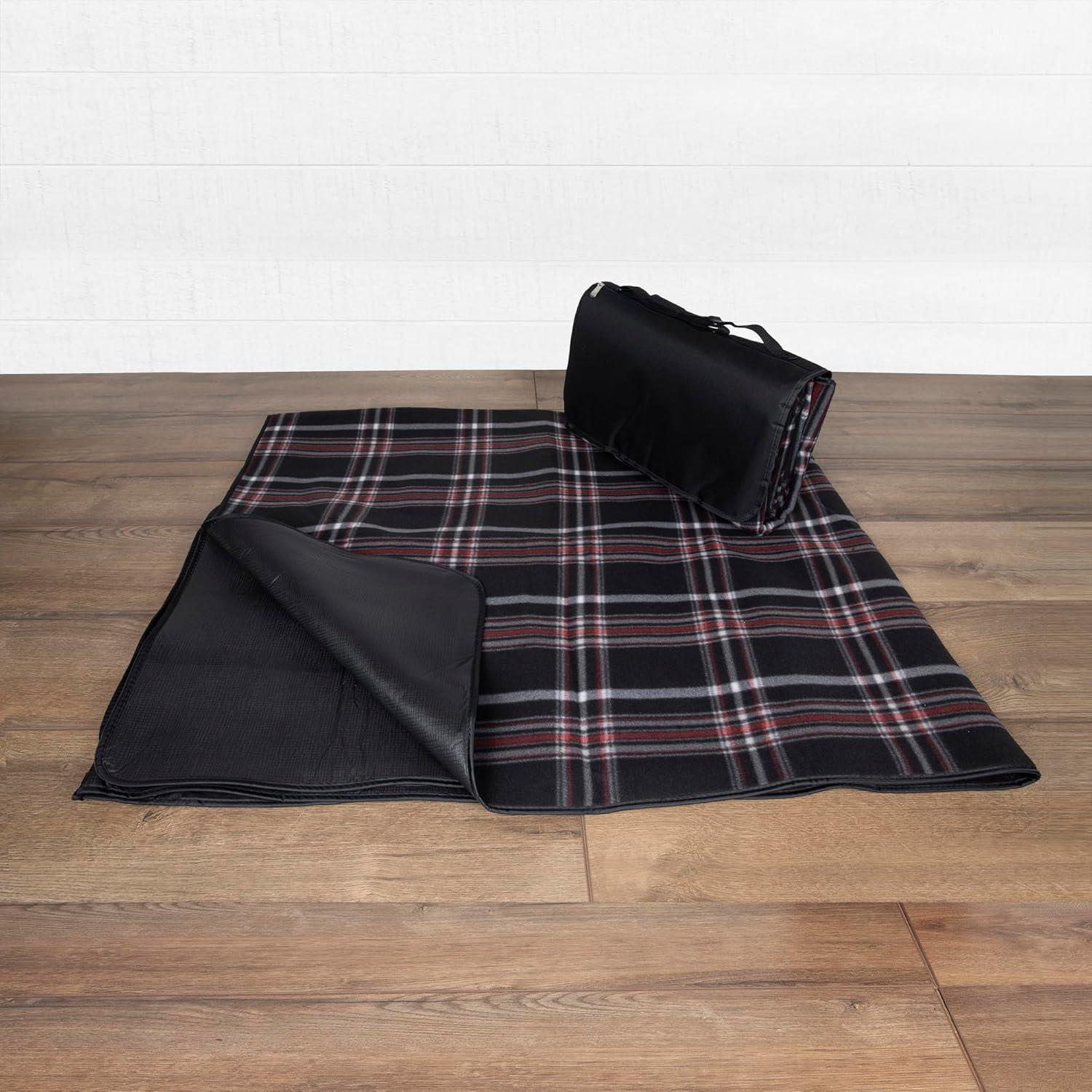 Manta de Picnic XL ONIVA Tartan Negro 178x203 cm Impermeable