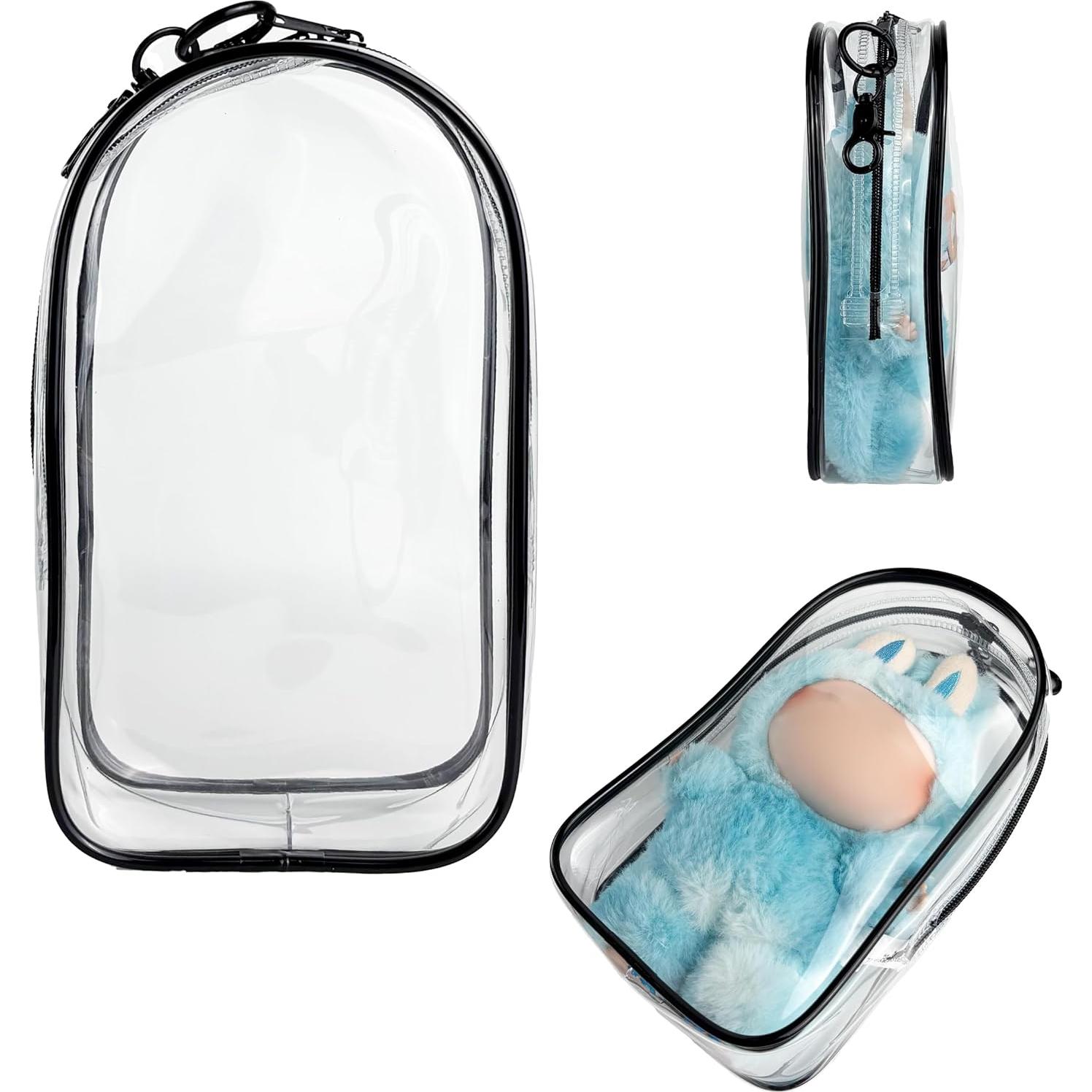 Funda Protectora de PVC para Muñeca Labubu 17cm Negra