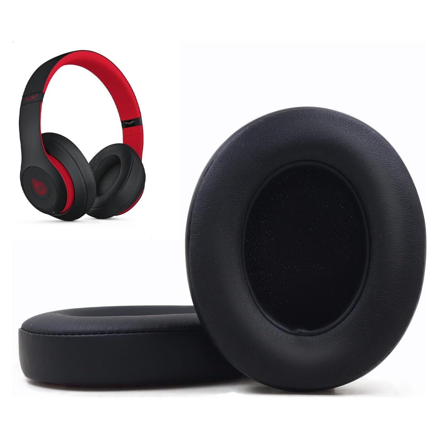 Almohadillas de Repuesto Niukeke para Beats Studio 2.0/3.0 - Espuma de Memoria y Cuero Suave