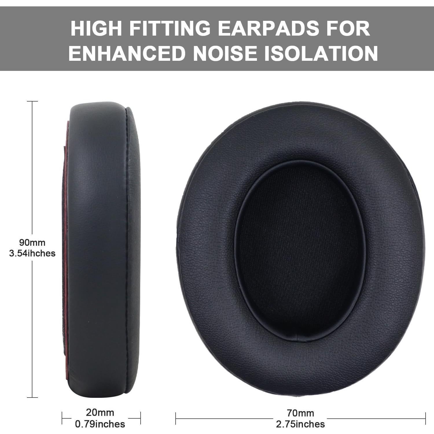 Almohadillas de Repuesto Niukeke para Beats Studio 2.0/3.0 - Espuma de Memoria y Cuero Suave