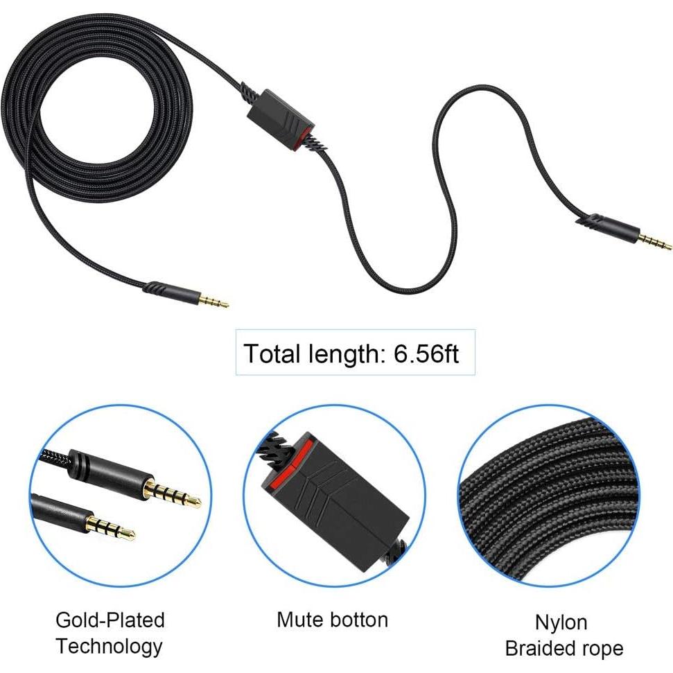 Cable de audio 2m MQDITH para auriculares Astro A40 A40TR