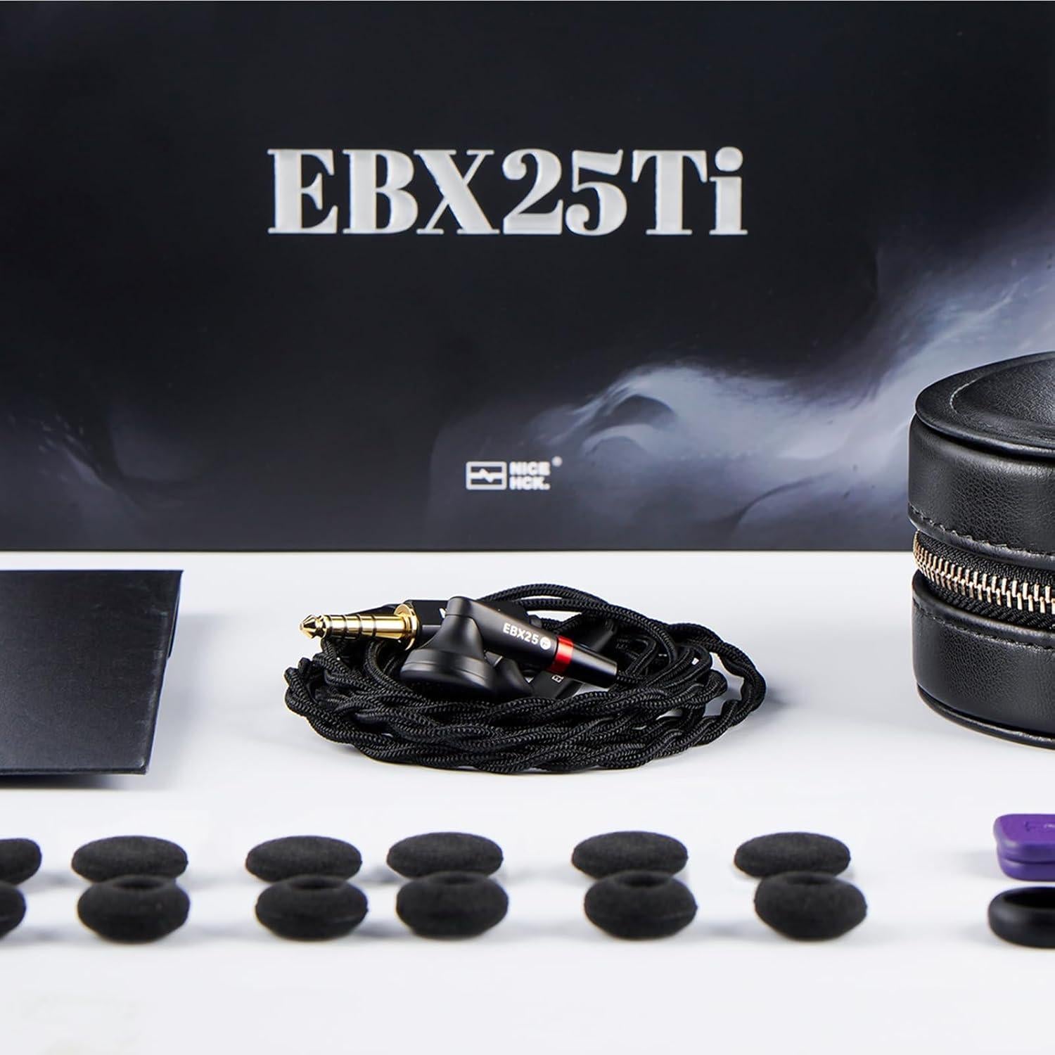 Auriculares HiFi NICEHCK EBX25Ti In-Ear 3.5mm Negro